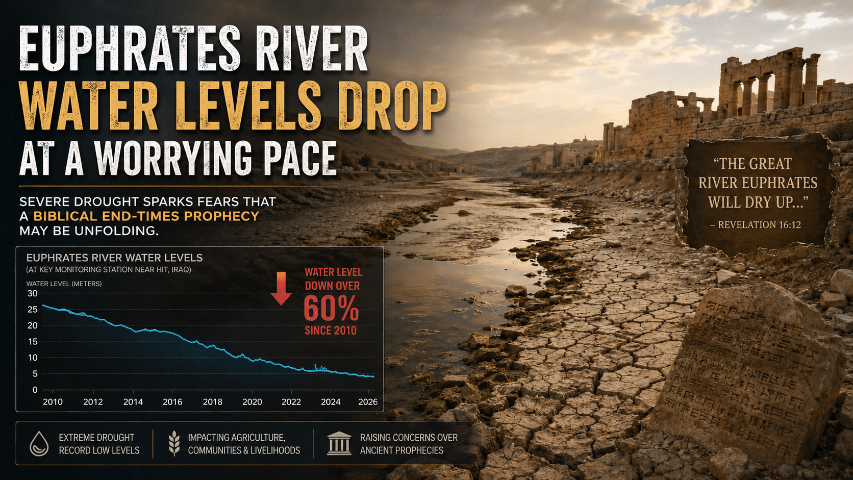 Major river in the Middle East connected to Bible prophecy drying up