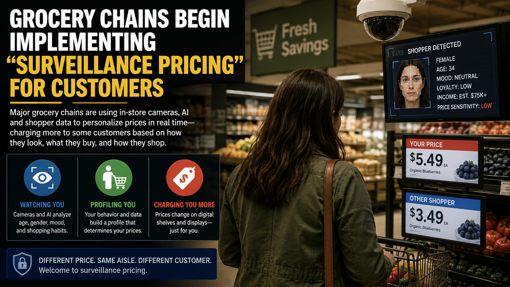 Grocery chains ready to implement “surveillance pricing” for customers