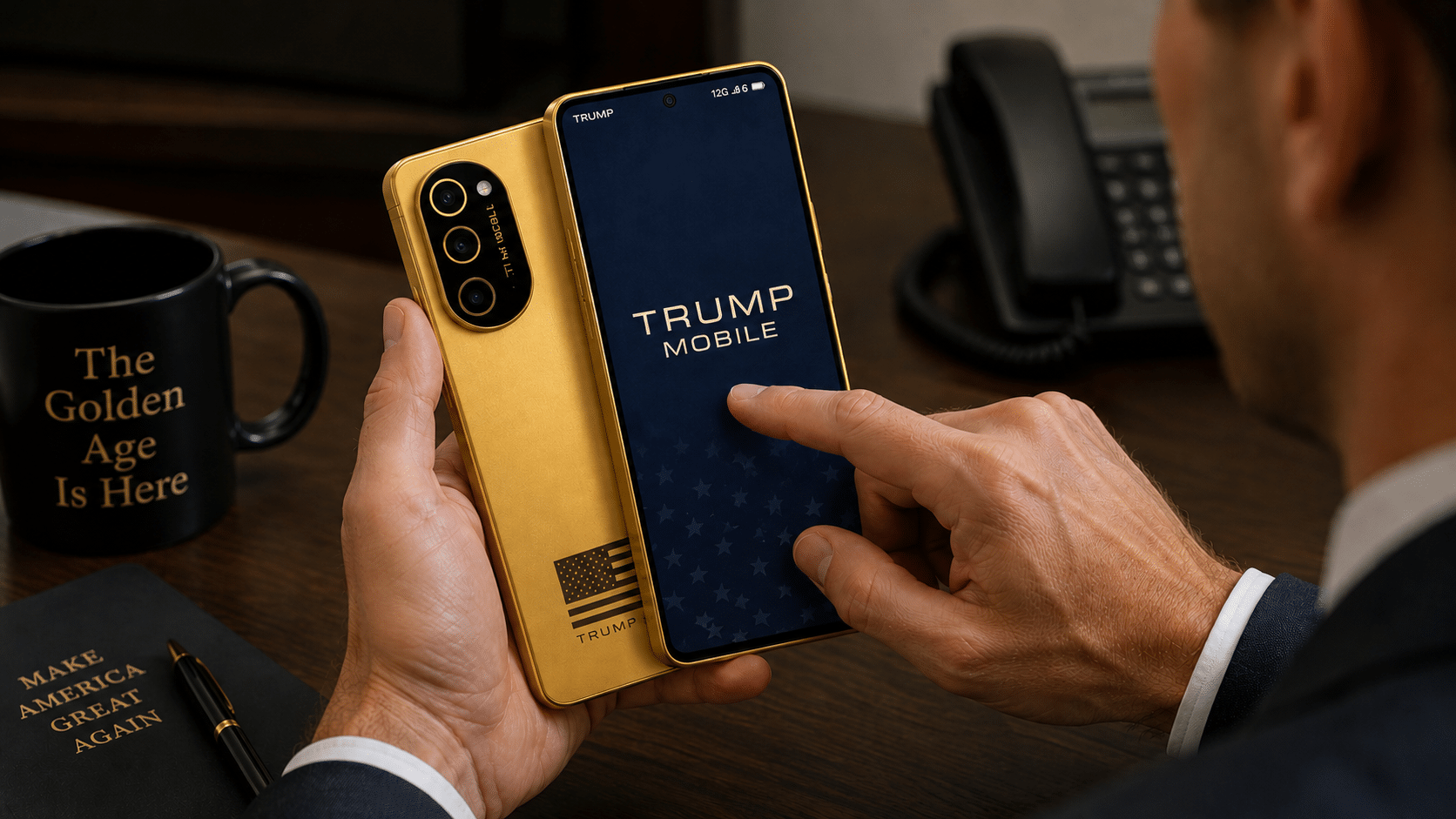 Trump begins rolling out his “golden smartphone” to pre-ordered customers