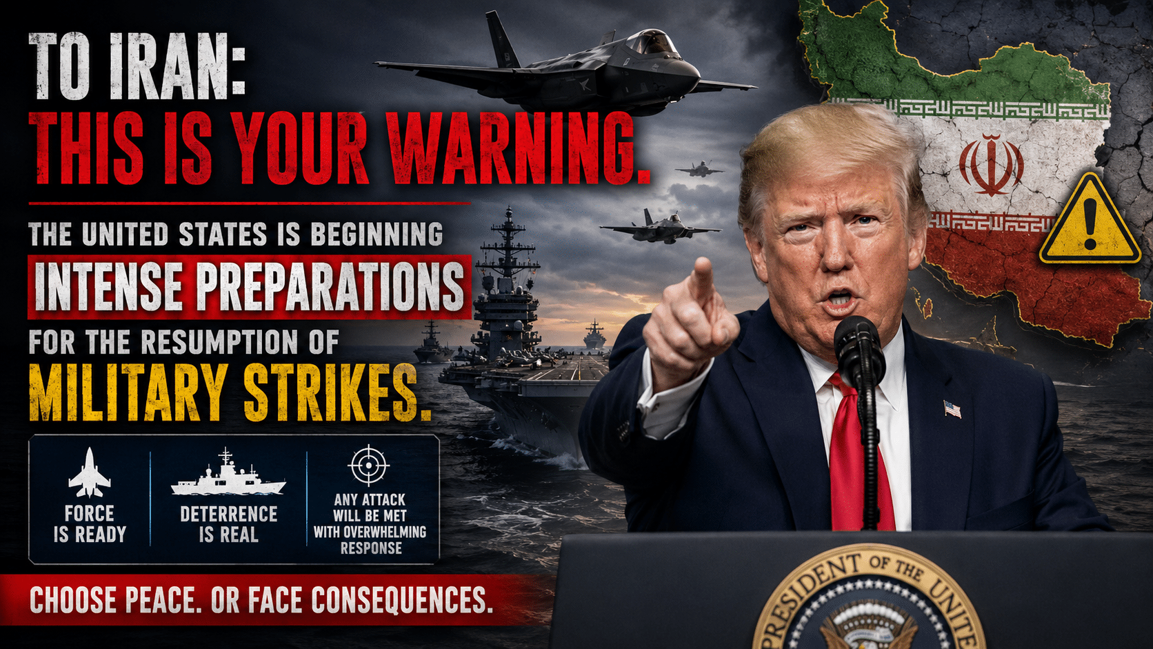 Trump delivers new warning to Iran as US begins ‘intense preparations’ for potential resumption of attacks