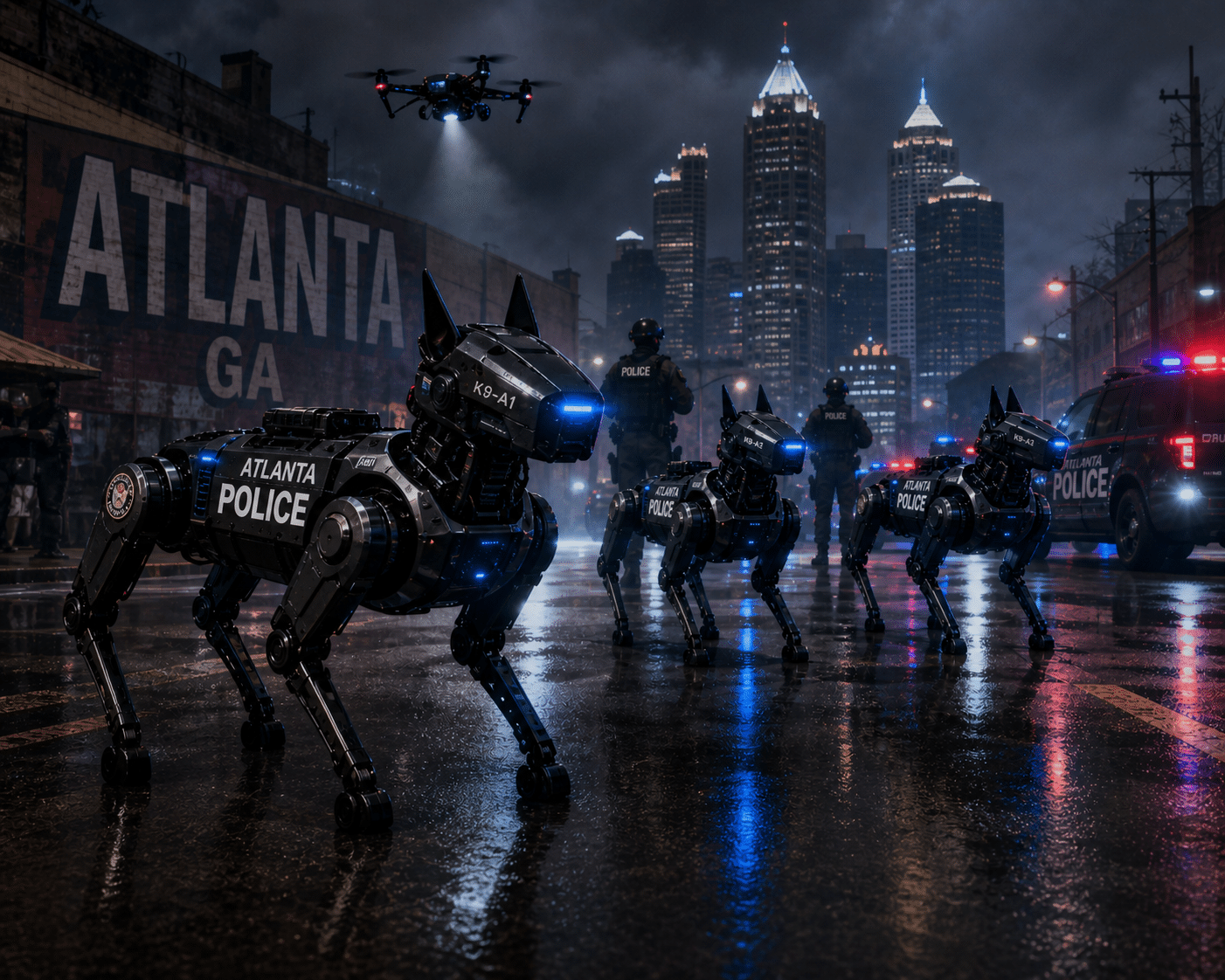 Robot police dogs powered by AI are taking over the streets of Atlanta, GA