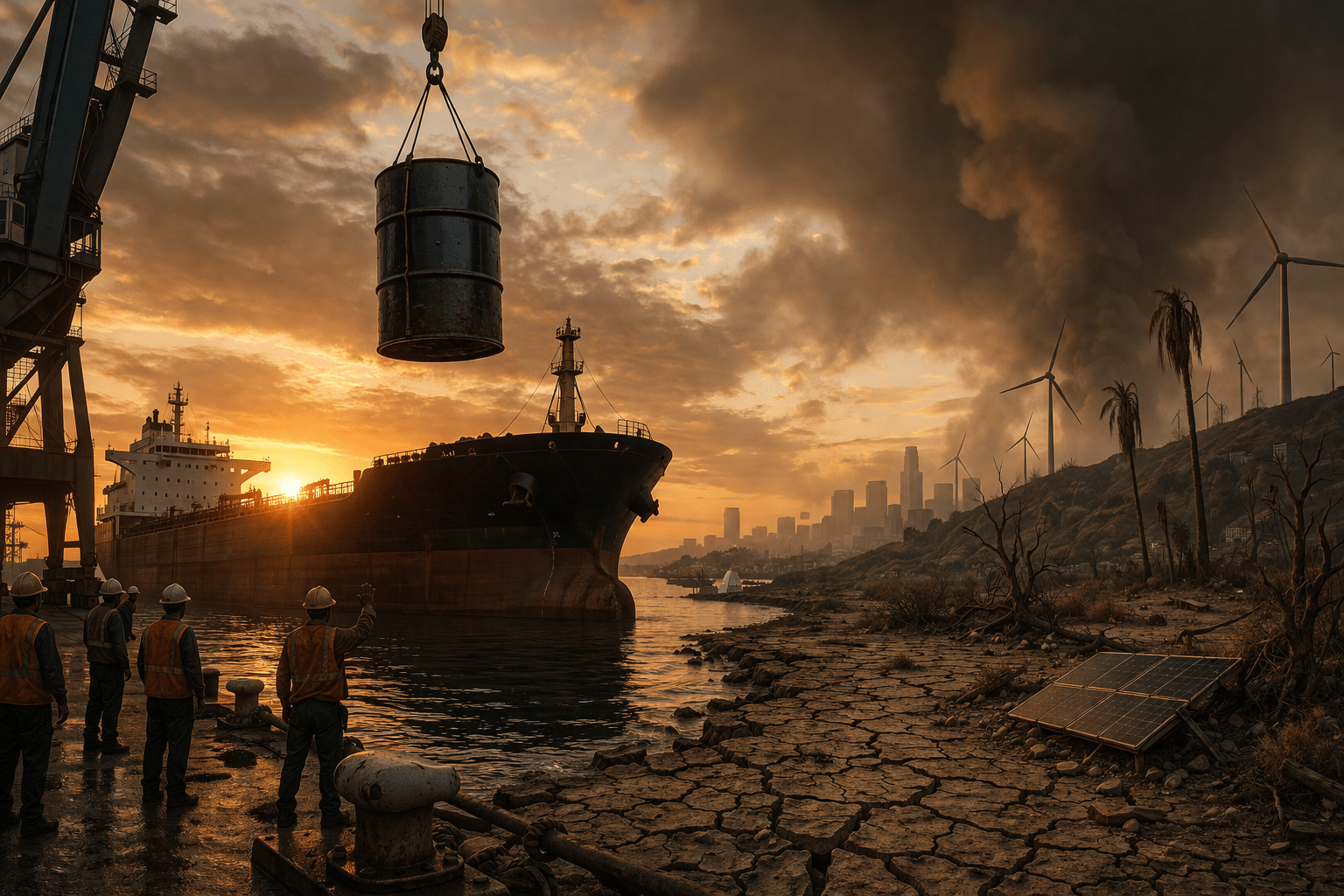 California may be facing major energy crisis as last barrel of oil from the Middle East arrives in Long Beach