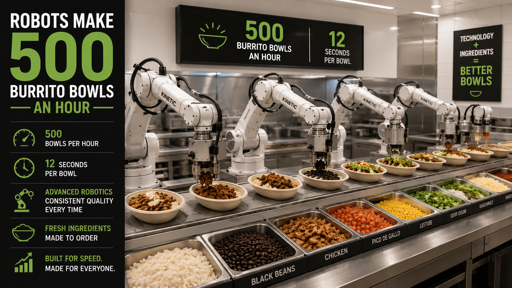 Marc Lore’s robots make 500 burrito bowls an hour. A human can only make 45