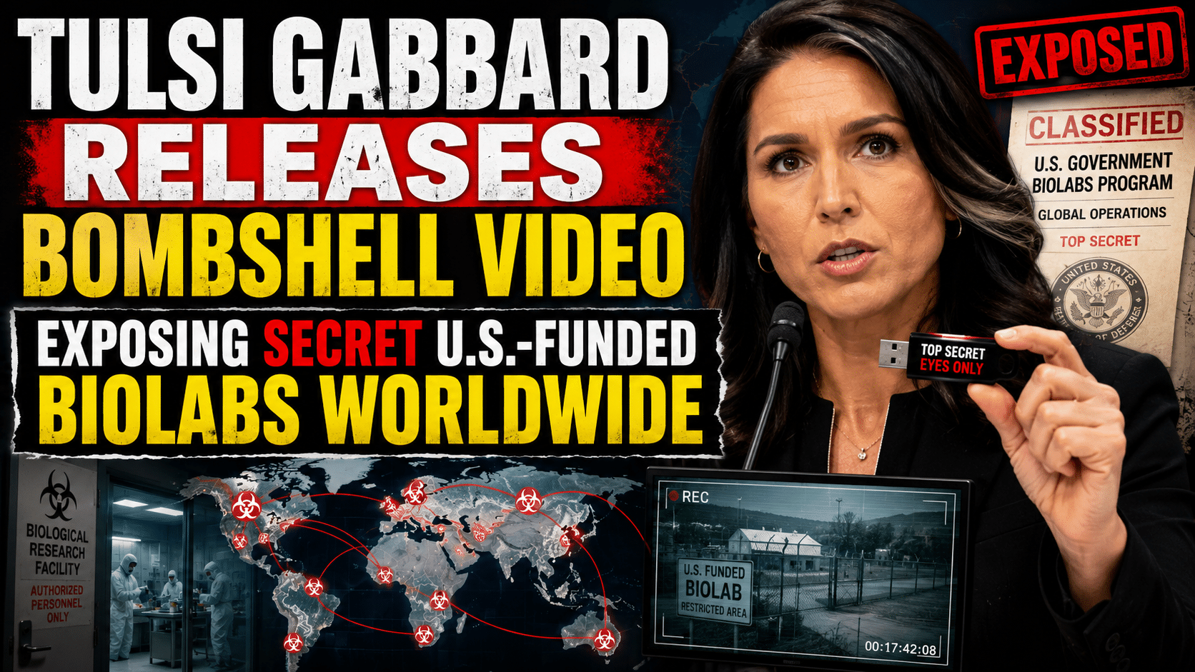 Tulsi Gabbard Releases Bombshell Video Exposing Secret U.S.-Funded Biolabs Worldwide