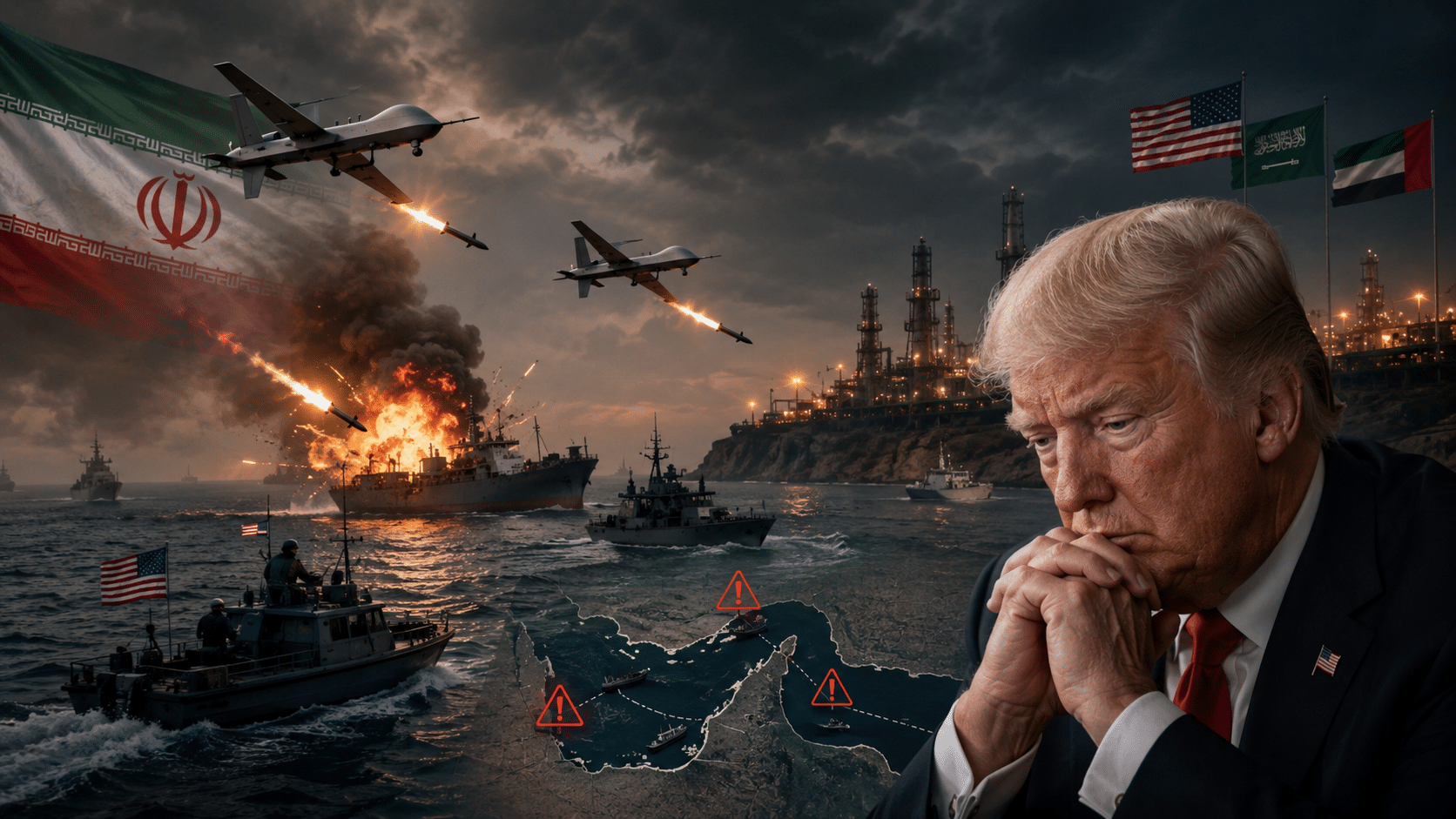 Iran launches suicide drone attack on cargo ship in Strait of Hormuz jeopardizing Trump’s “peace deal”
