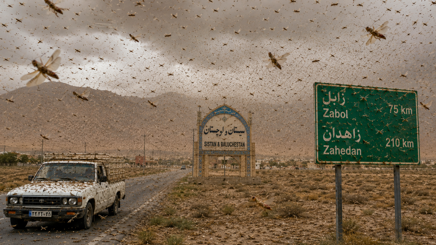 Eastern Iran struck by plague of Moroccan locusts