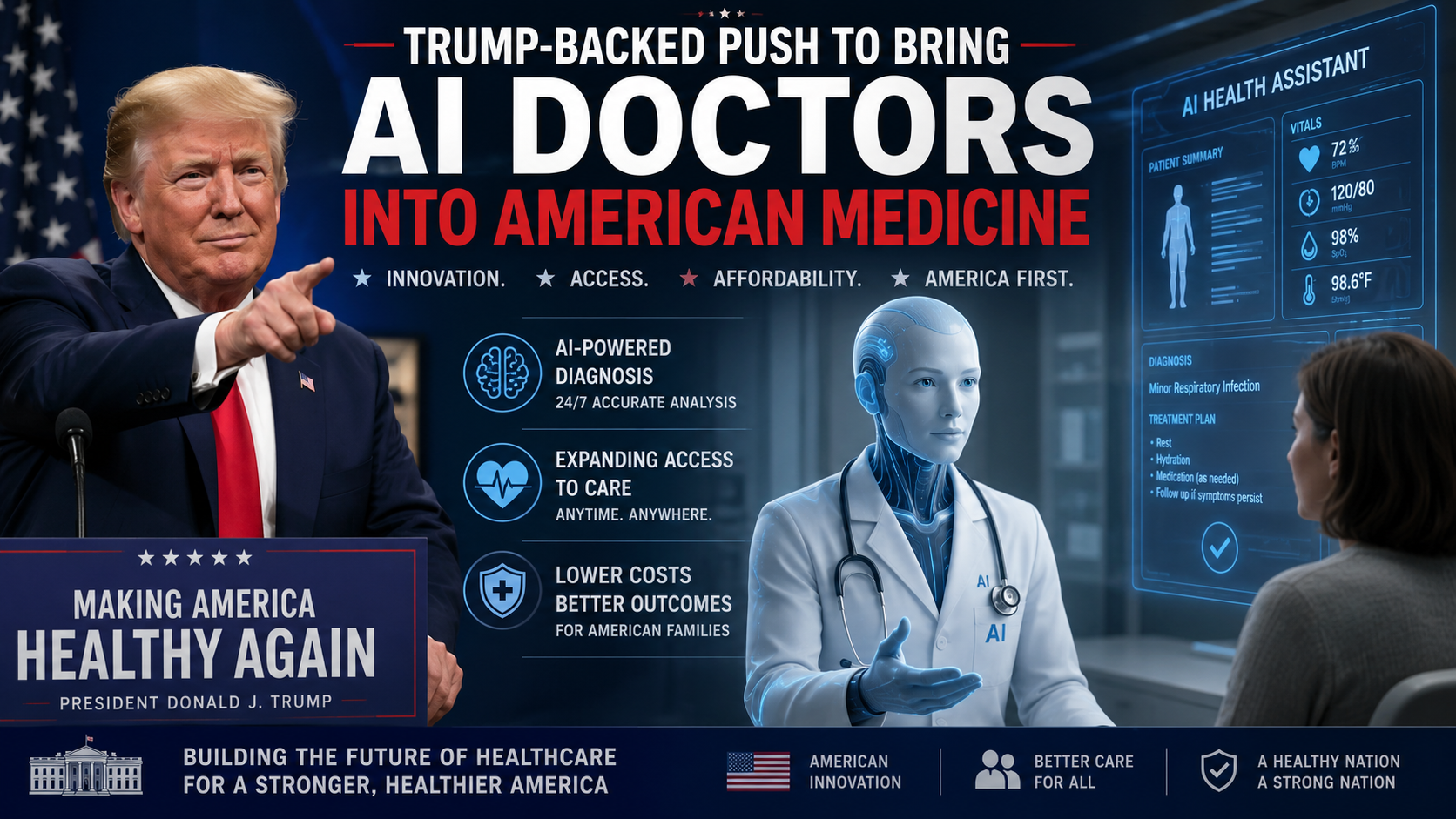 There is a Trump-backed push to bring AI doctors into American medicine
