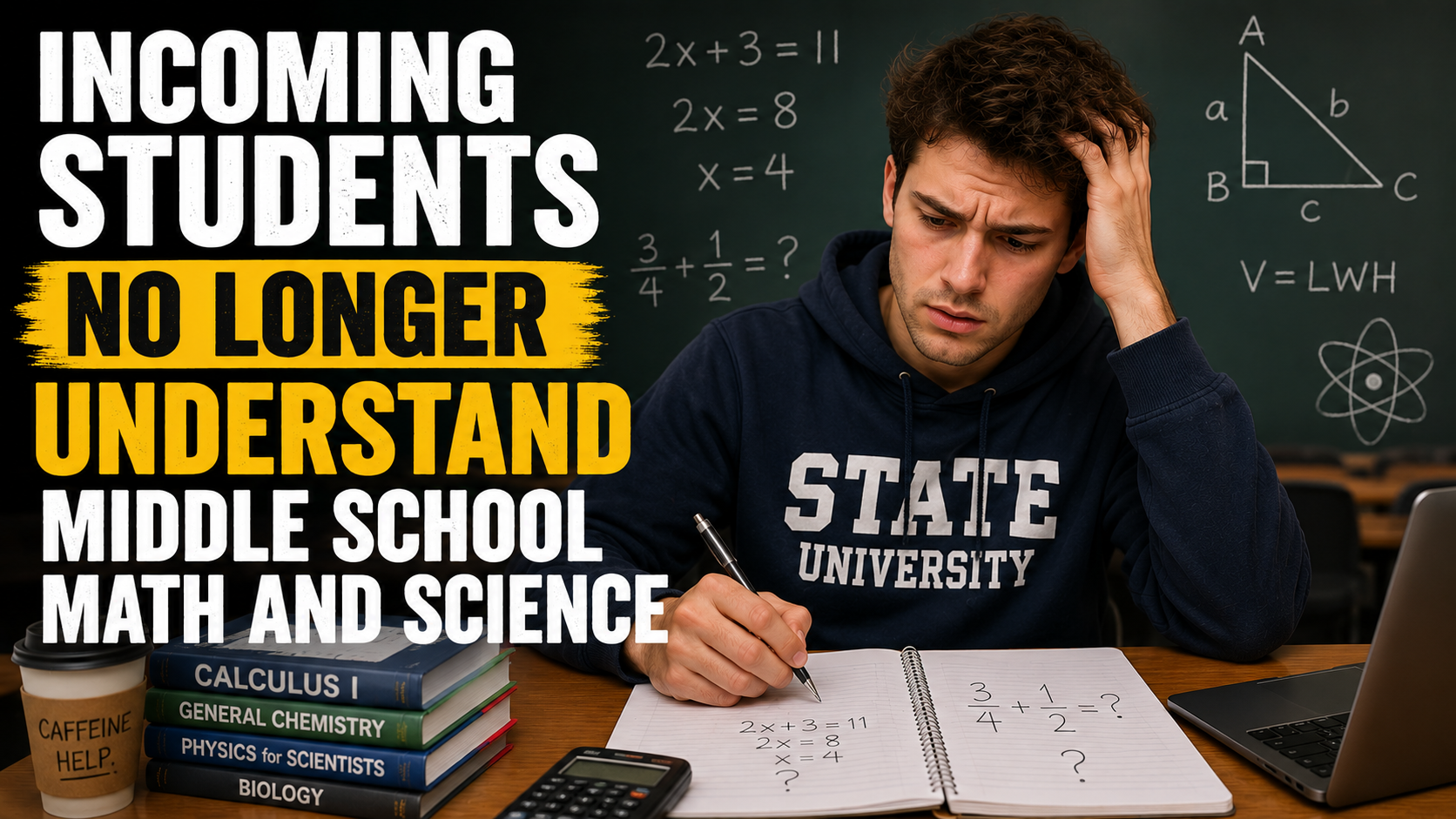 College Professors Say Incoming Students No Longer Understand Middle School Math and Science