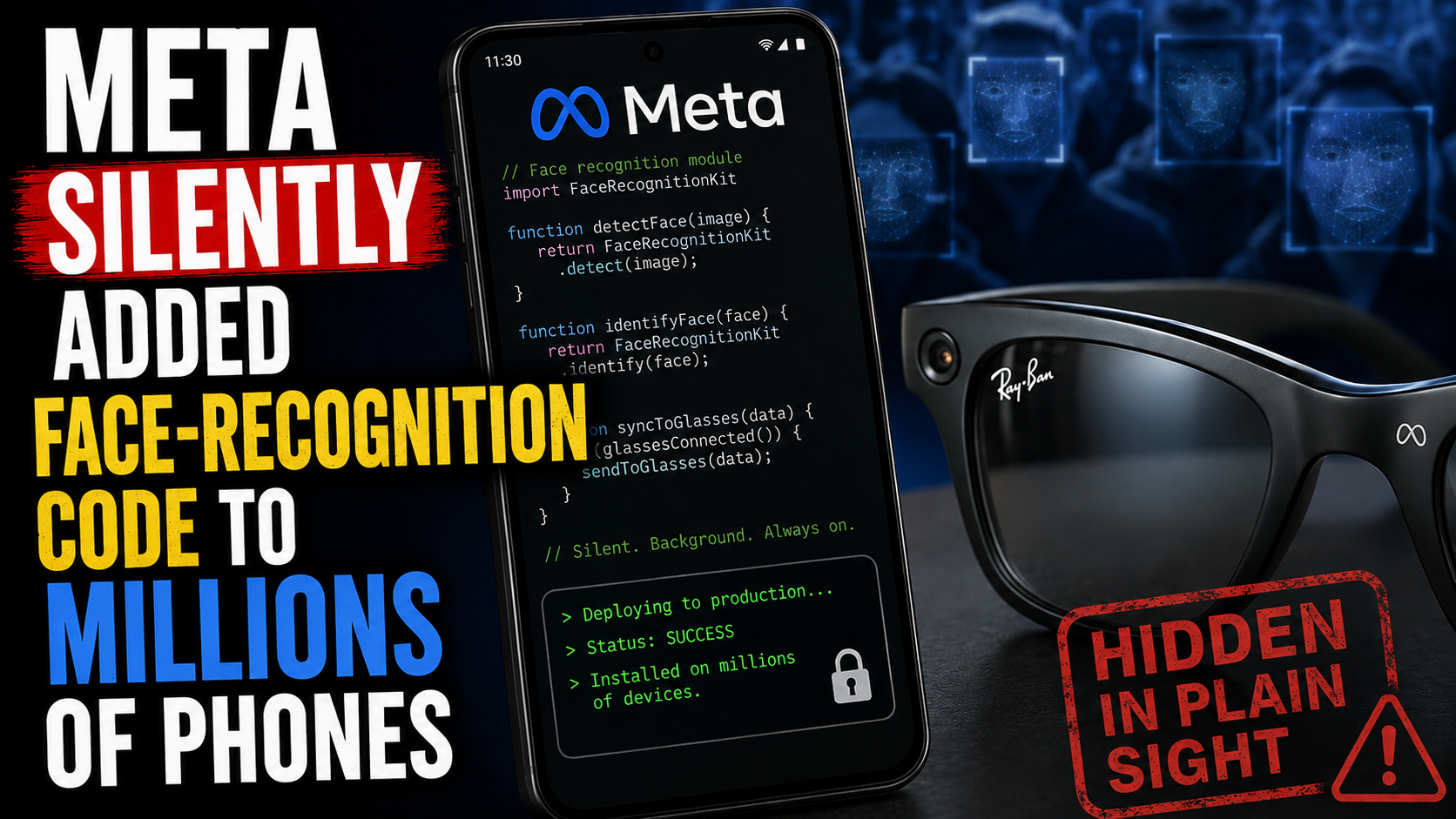 Meta Silently Added Face-Recognition Code for Its Smart Glasses to Millions of Phones