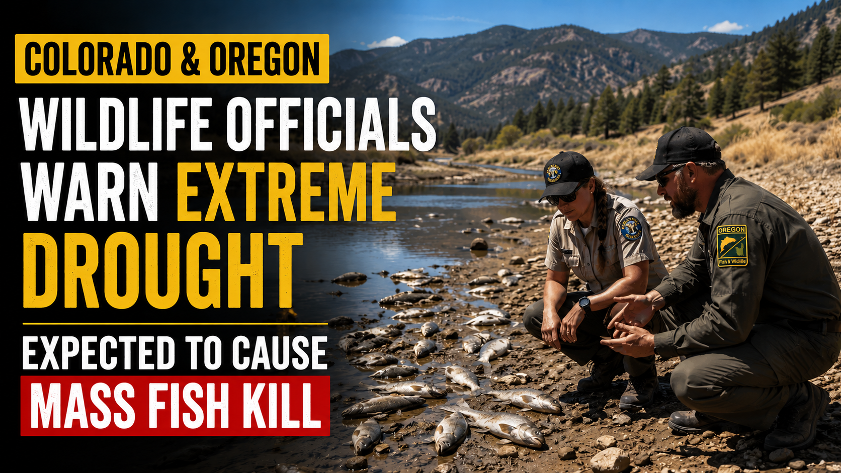Wildlife officials in Colorado and Oregon warn extreme drought expected to cause mass fish kill