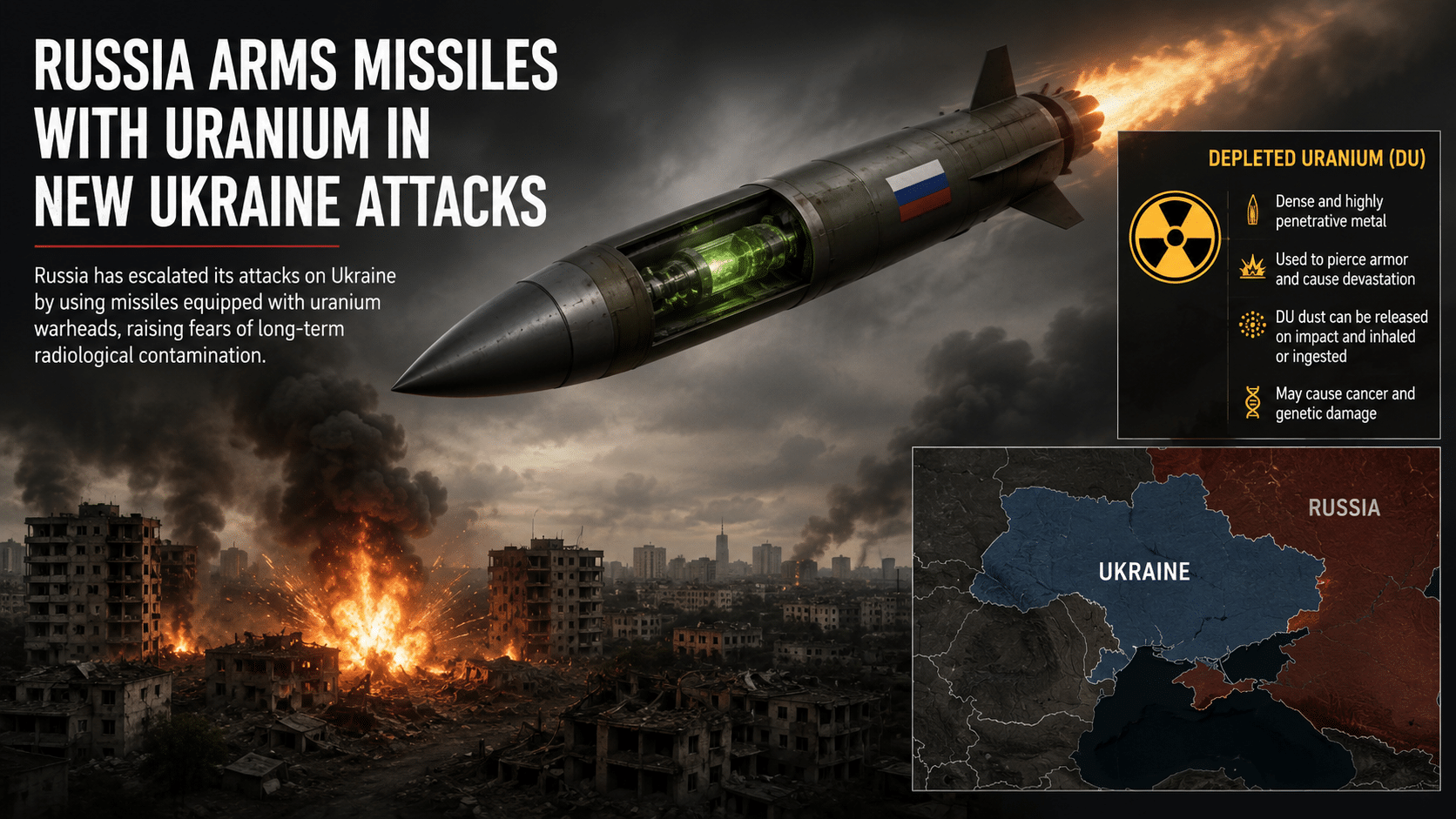 Russia arming missiles with uranium in new attacks against Ukraine