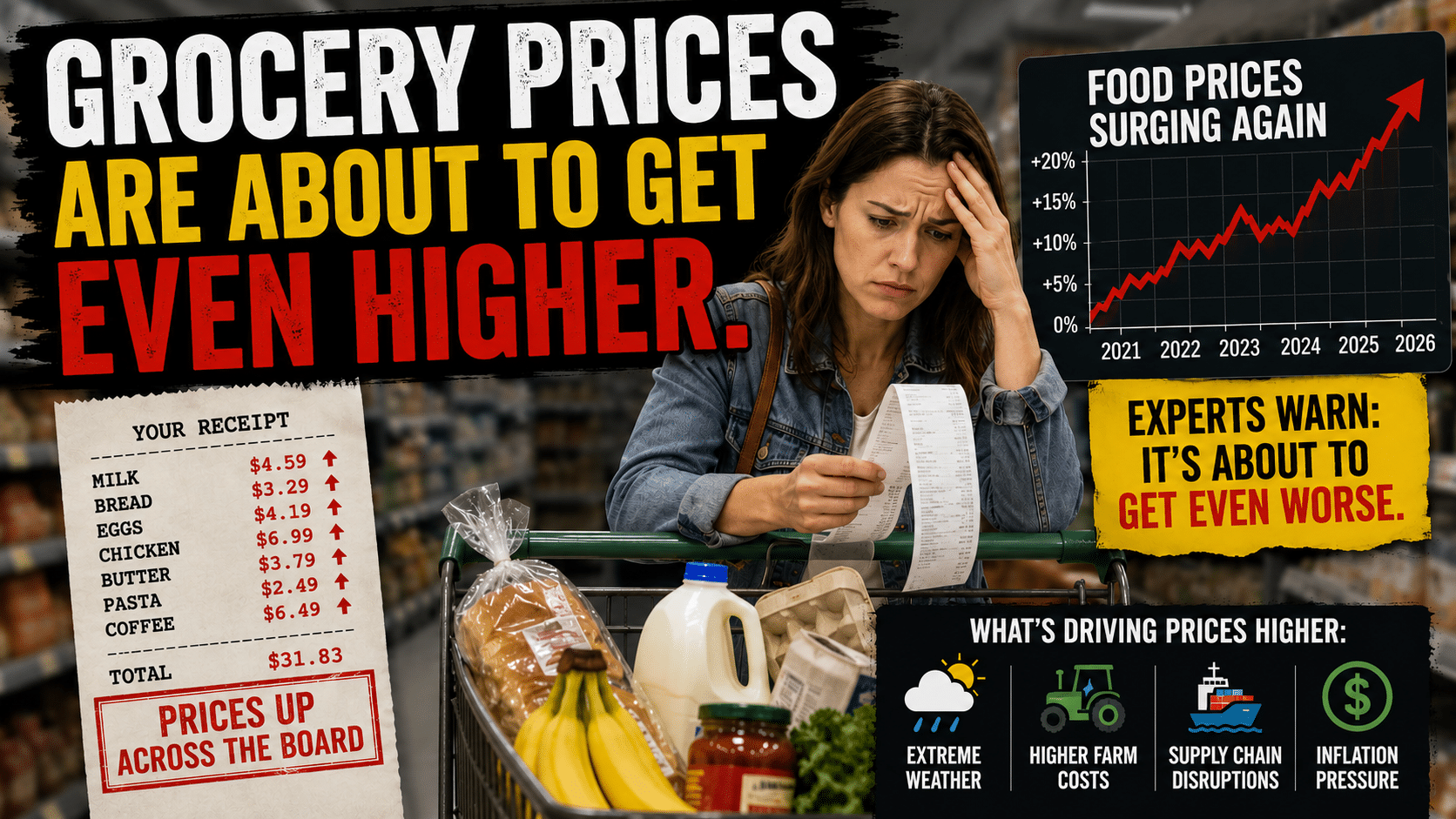 Groceries just had the biggest price hike in years. It’s about to get even worse