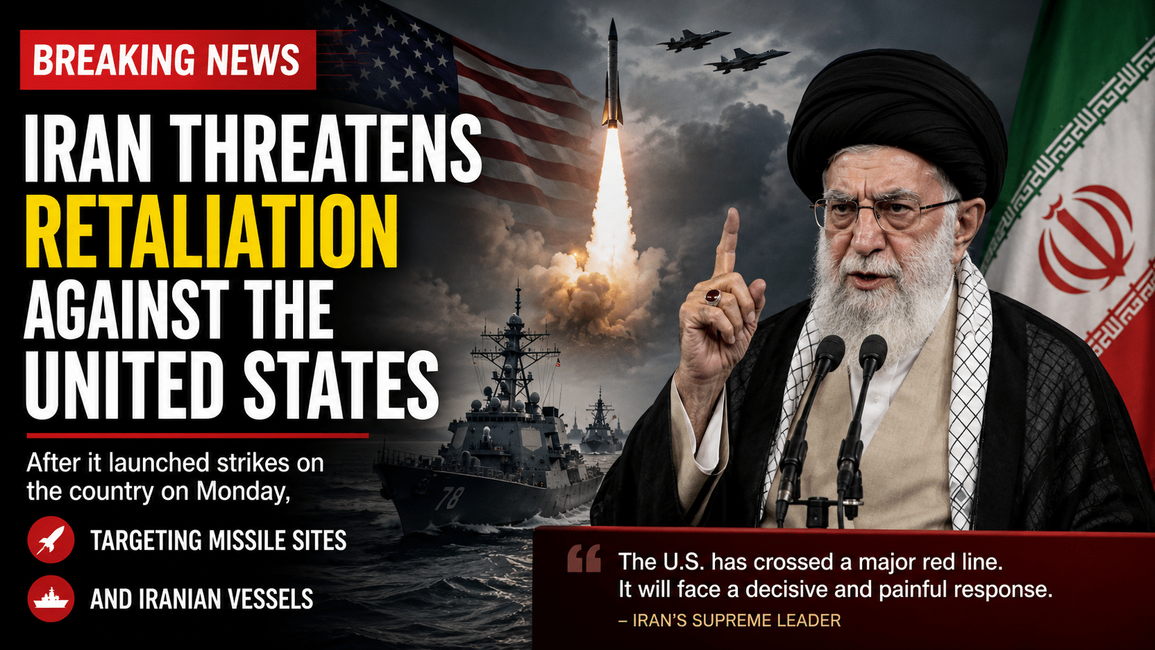 Iran Threatens Retaliation, Says US Strikes Violated Ceasefire