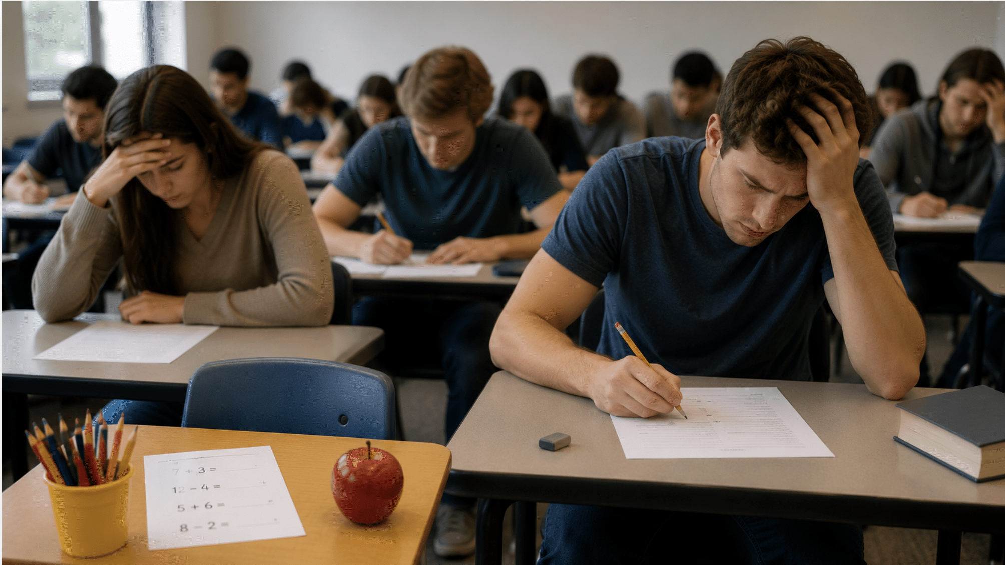 College students are now testing at the same level of 10-Year-Olds