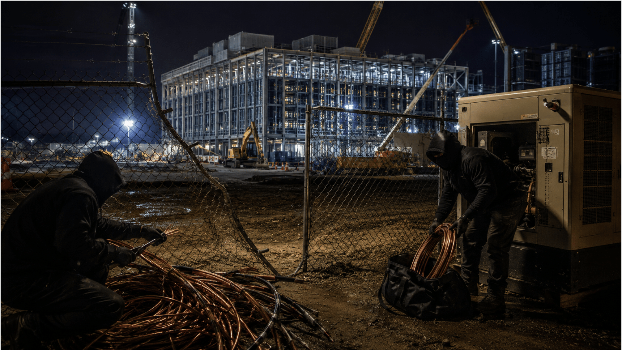 Thieves targeting AI Data Center construction sites for Copper and expensive equipment