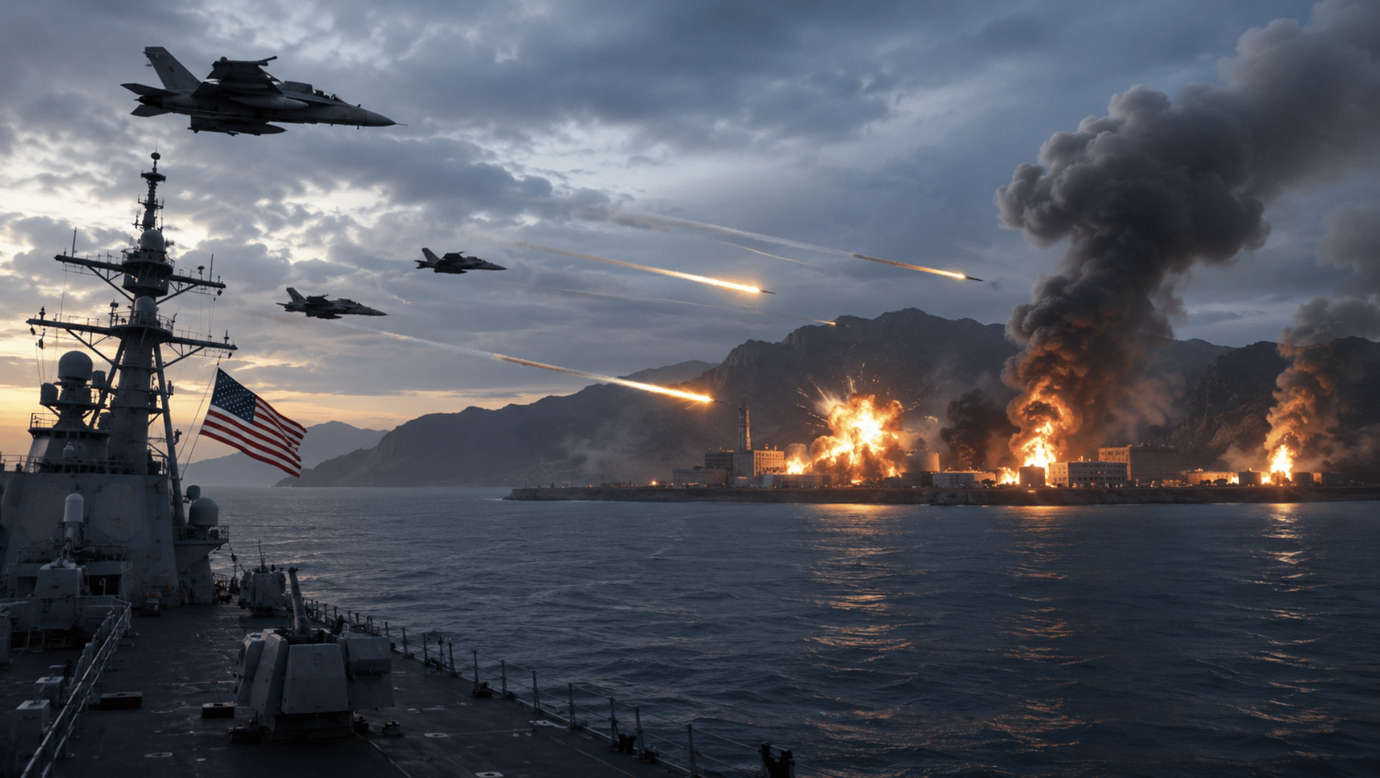 US launches strikes on key targets in response to attack on ship in Strait of Hormuz