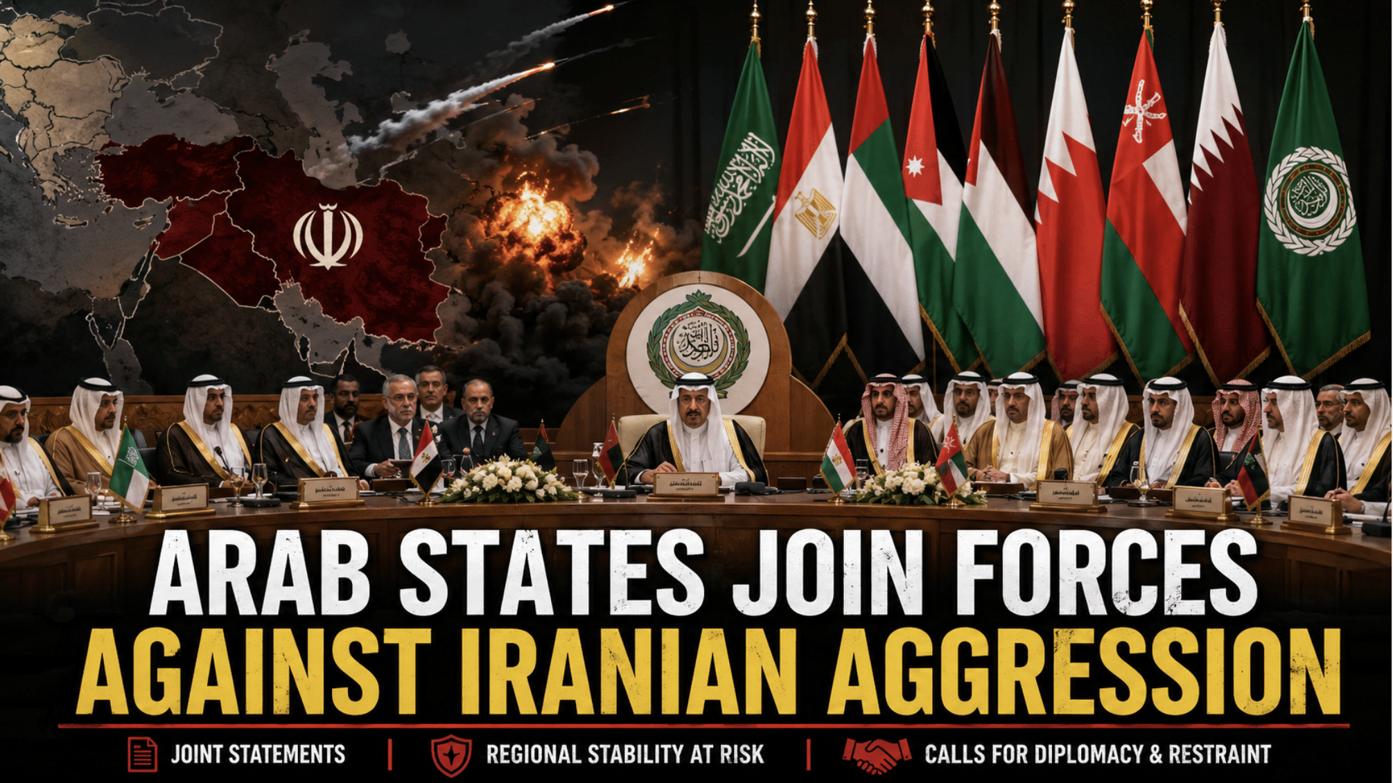 Arab Nations Rally in Unified Condemnation of Iranian Attacks Across the Region