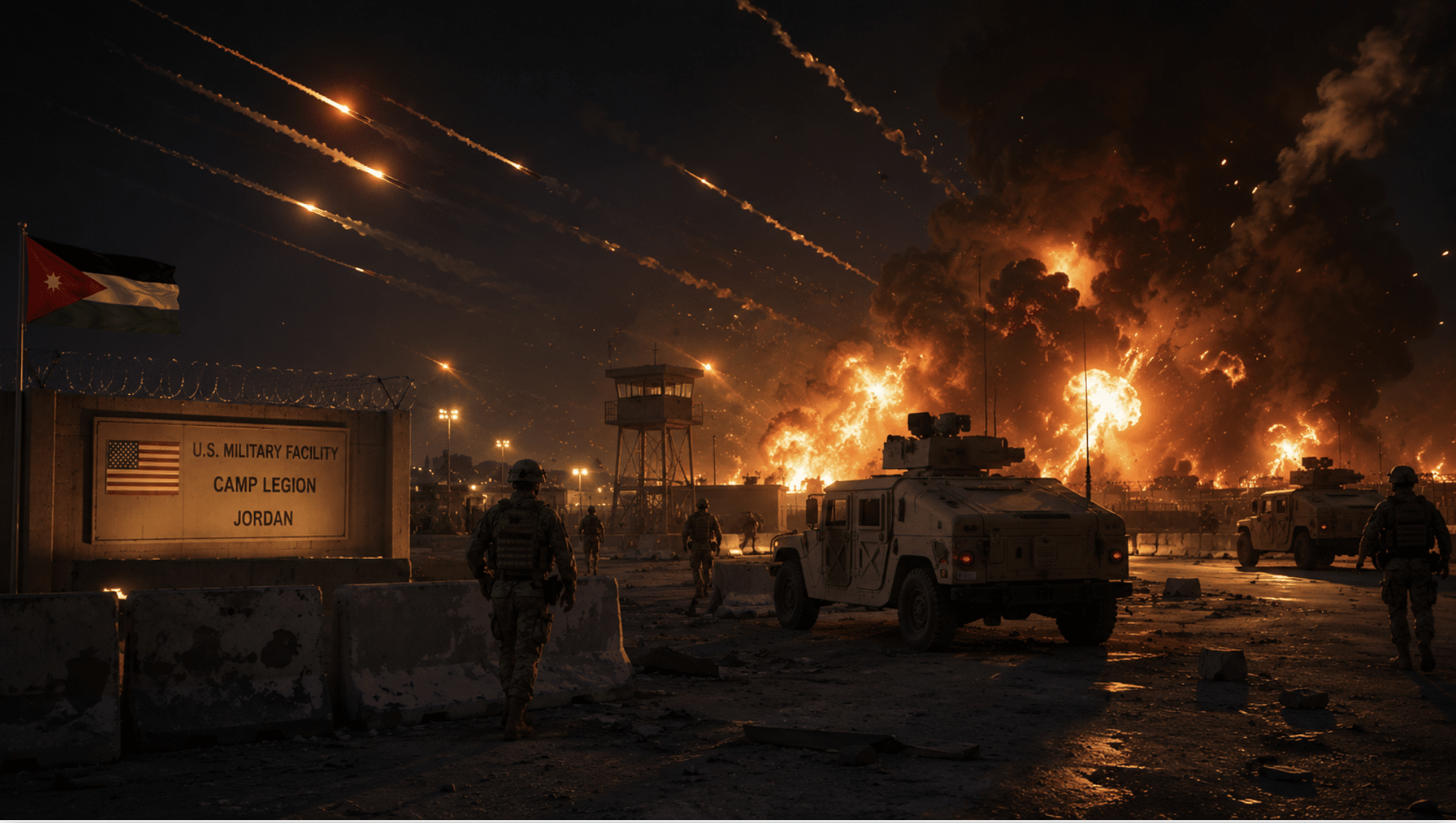 Two troops have been killed and one missing after Iran attacks a base in Jordan