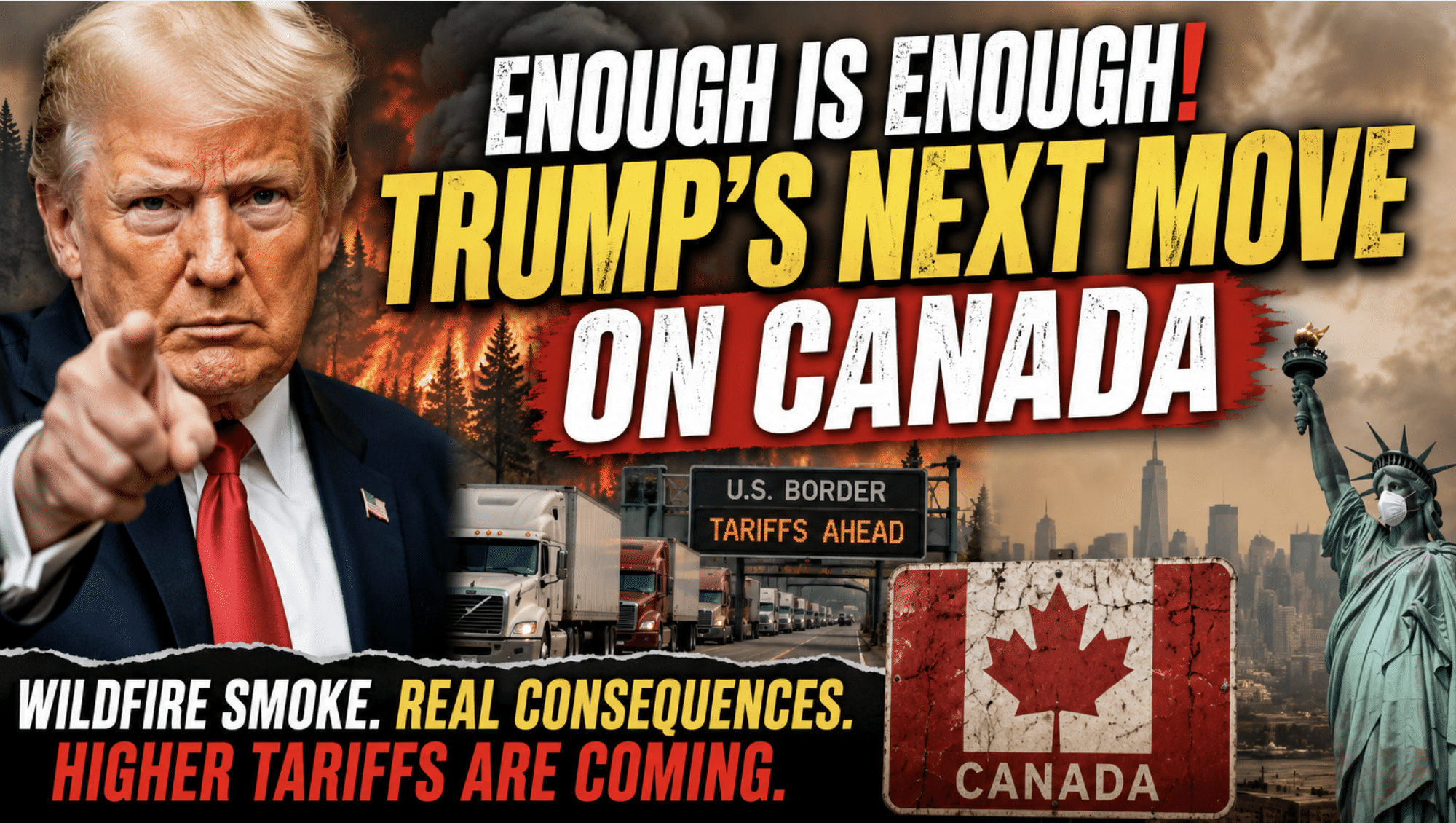 Trump is now threatening to increase Canada tariffs over wildfire smoke pollution