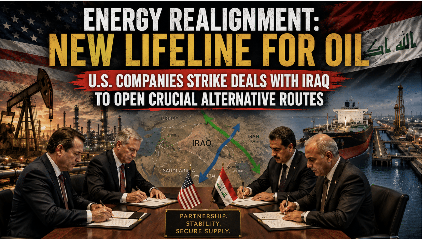 US oil firms finalize $60 BILLION agreements with Iraq to develop alternative shipping routes