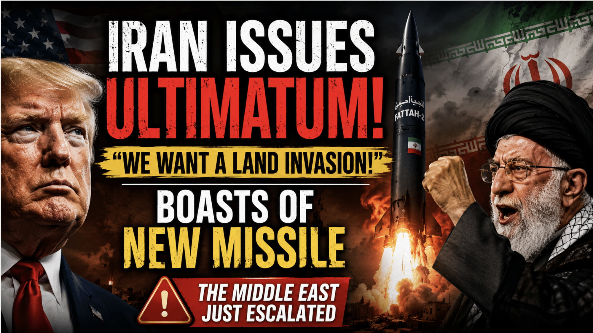 Iran taunts Trump “We want land invasion”, Boasts of new missile