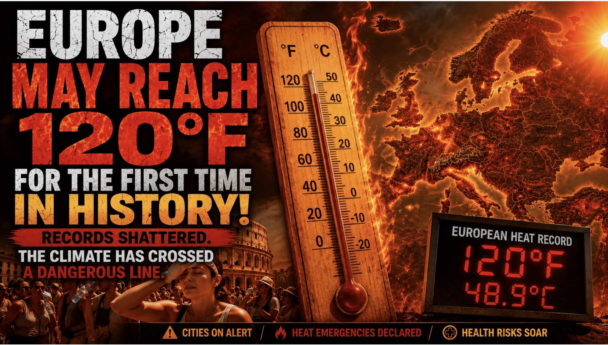 Europe to reach 120℉ for the first time ever recorded