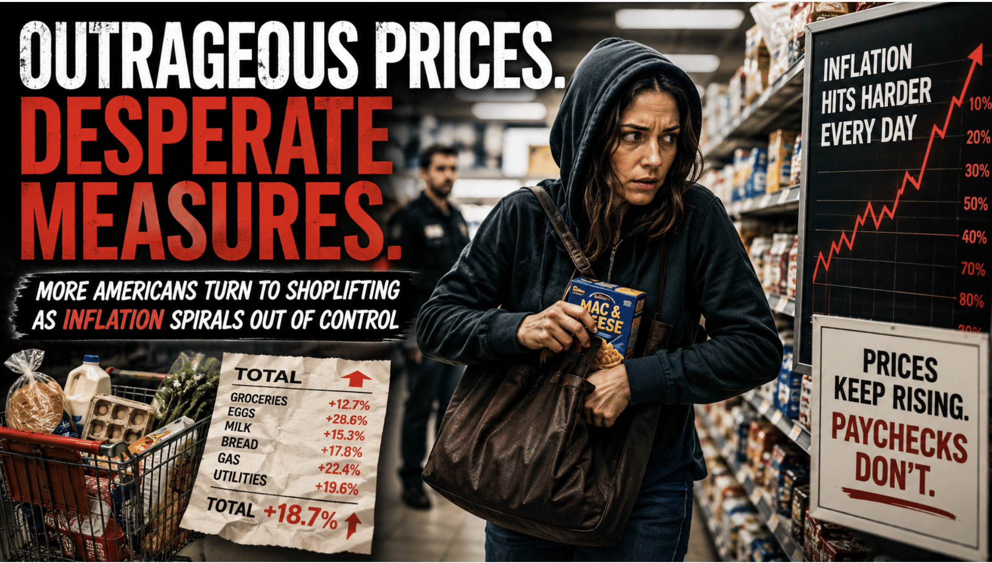 As inflations continues to soar more Americans are resorting to shoplifting