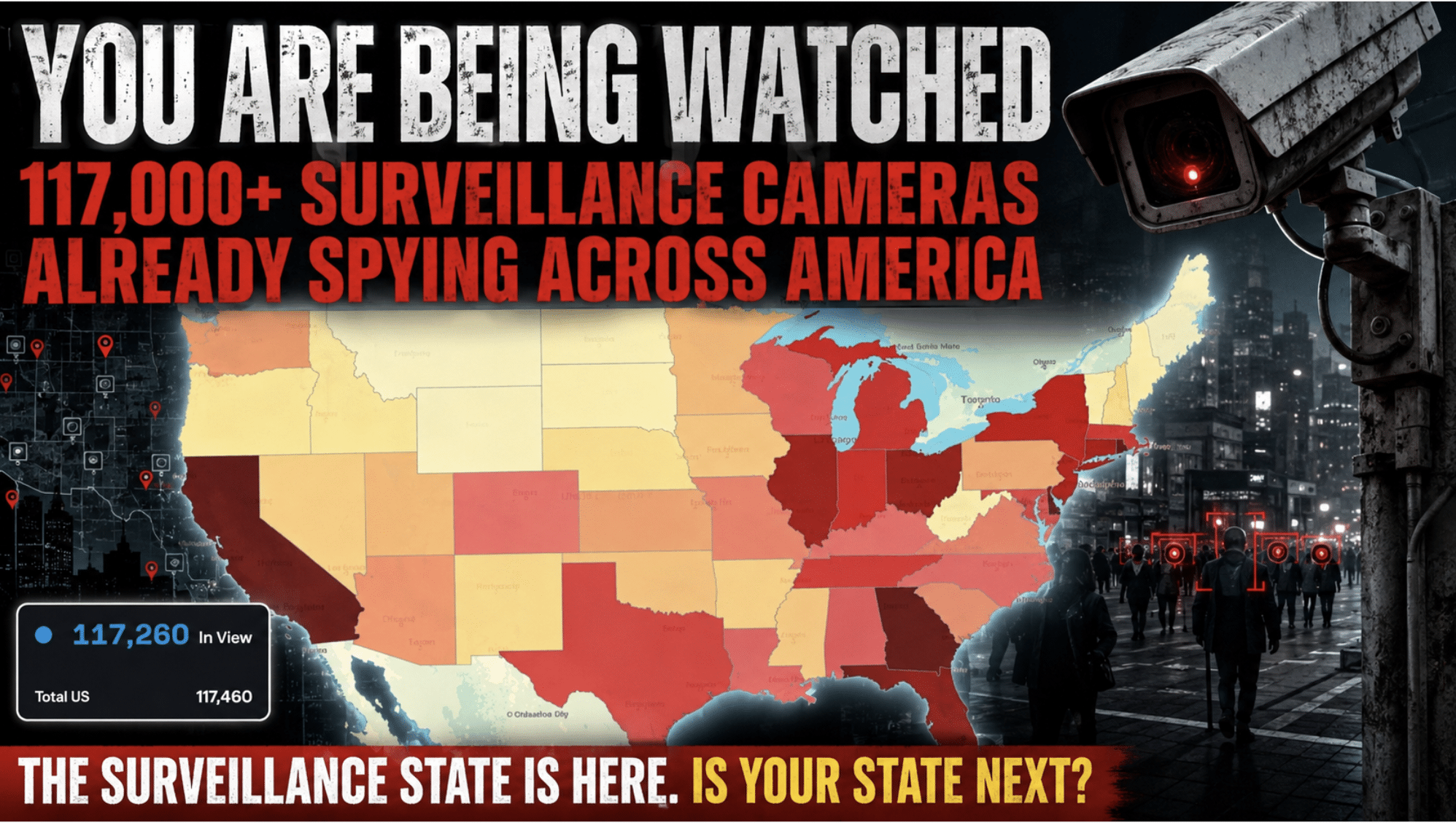 Chilling map shows where more than 117,000 surveillance cameras are hiding in the US