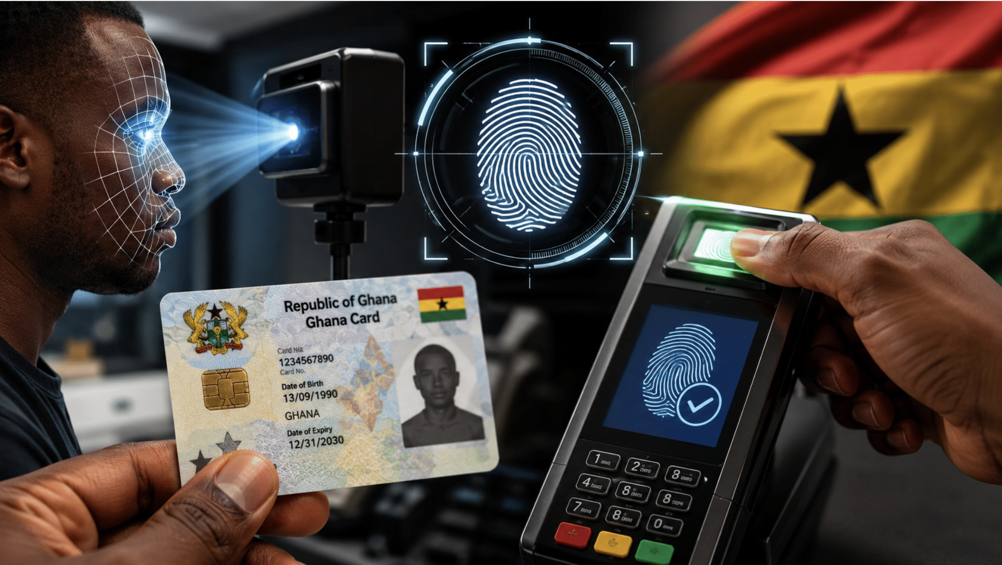 Biometric verification now mandatory for transactions involving the use of Ghana Card