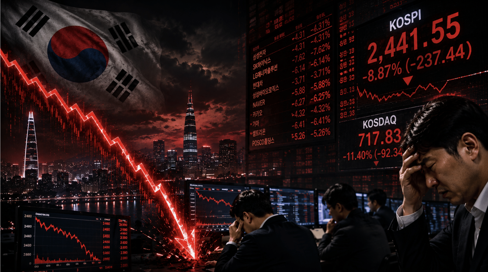 The Korean Stock Market Crashes Overnight