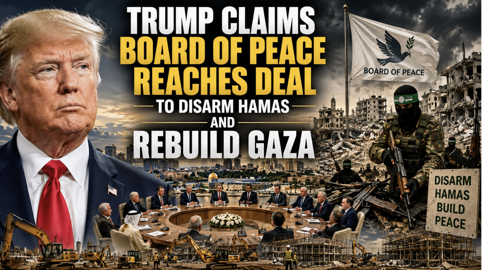 Trump Claims Board of Peace Reaches Deal to Disarm Hamas and Rebuild Gaza