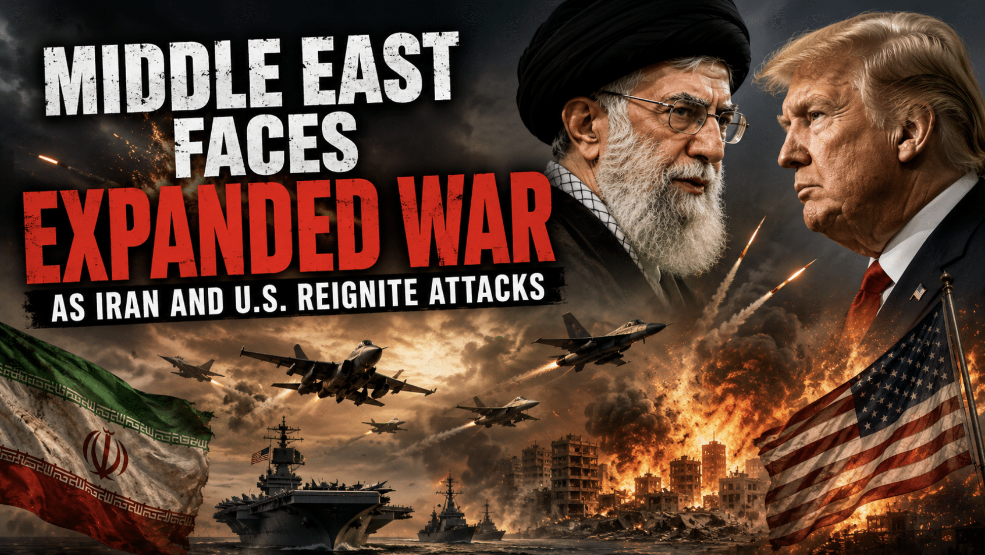 Middle East Faces Expanded War as Iran and U.S. Reignite Attacks