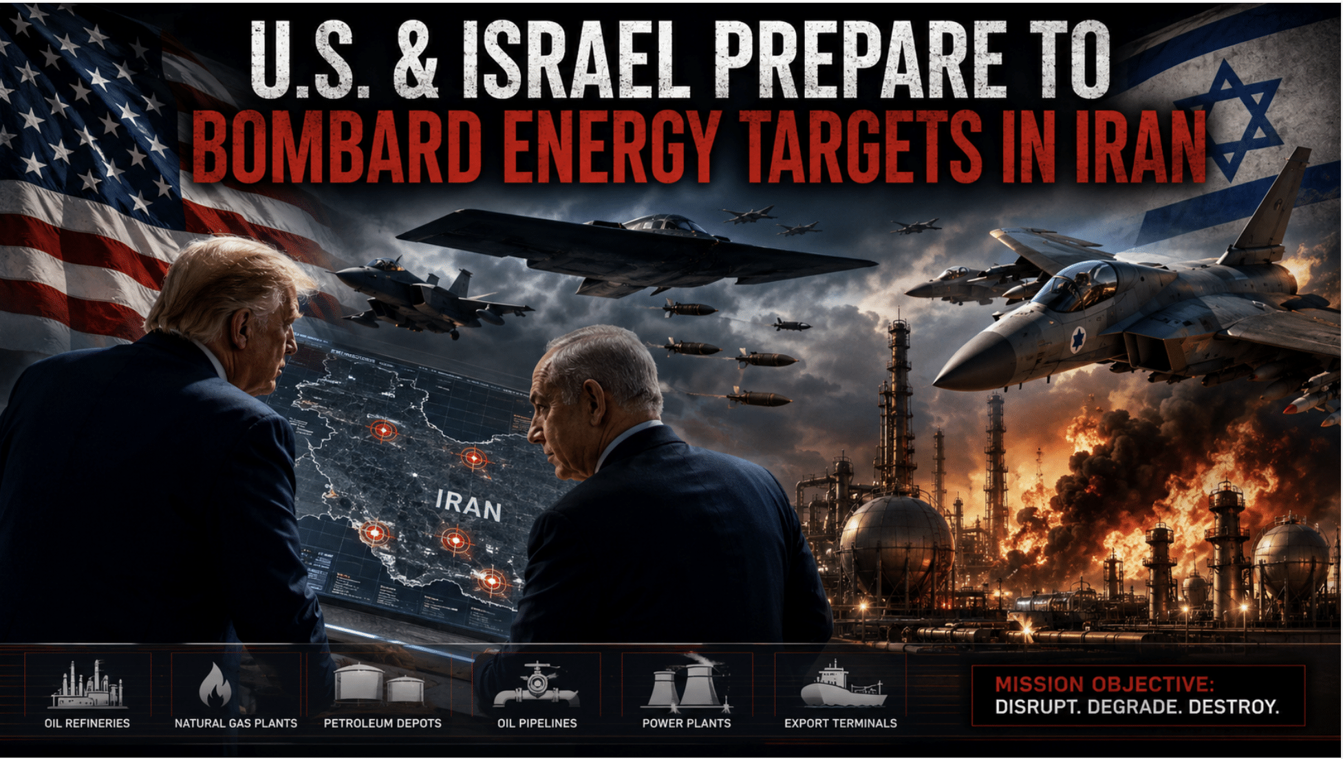 U.S. And Israel Preparing To Bombard Energy-Related Targets In Iran