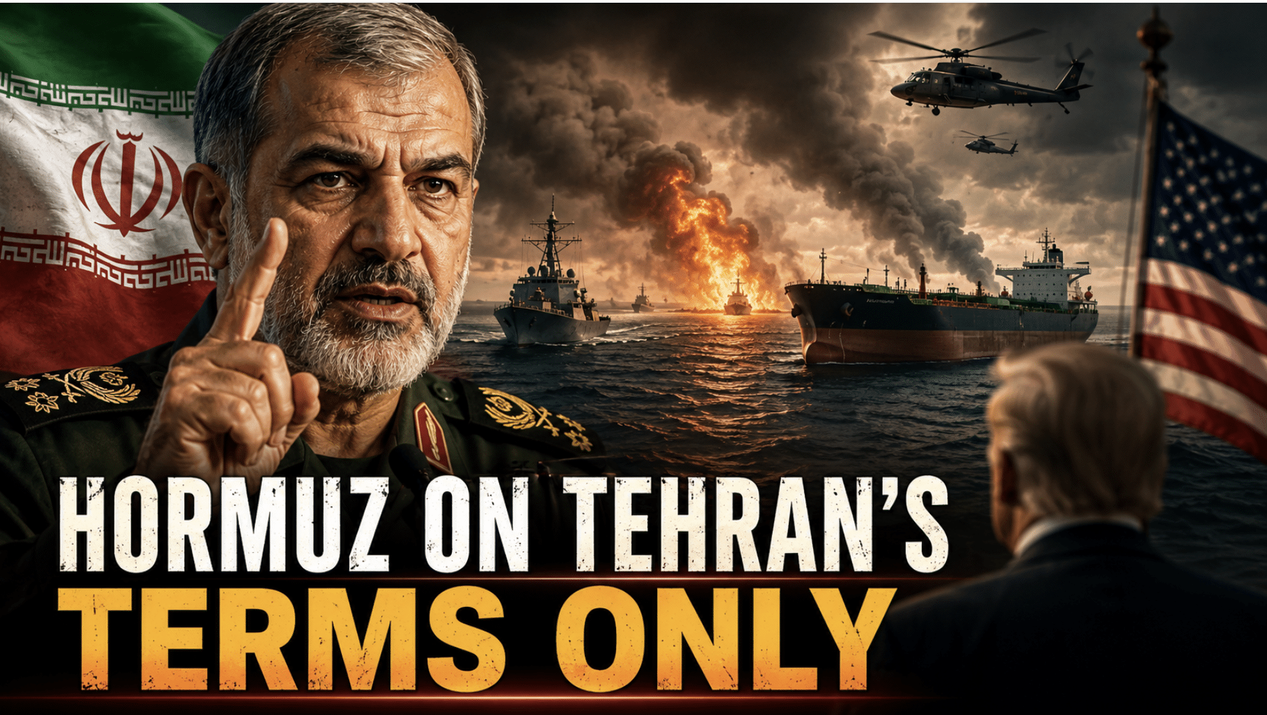 Iranian general vows US must accept Tehran’s conditions to reopen Strait of Hormuz