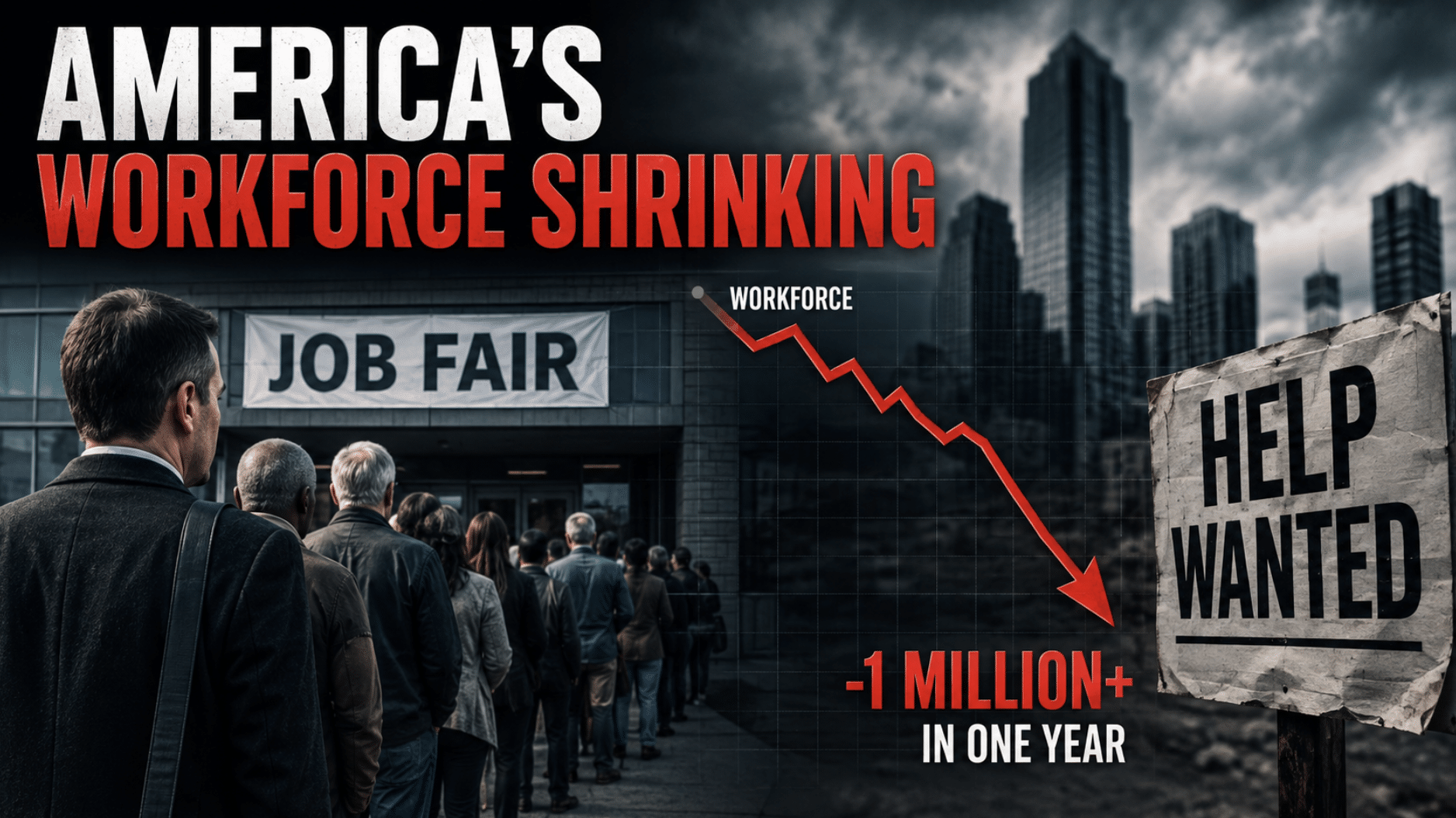 Size of American workforce has fallen over one MILLION people in the past 12 Months