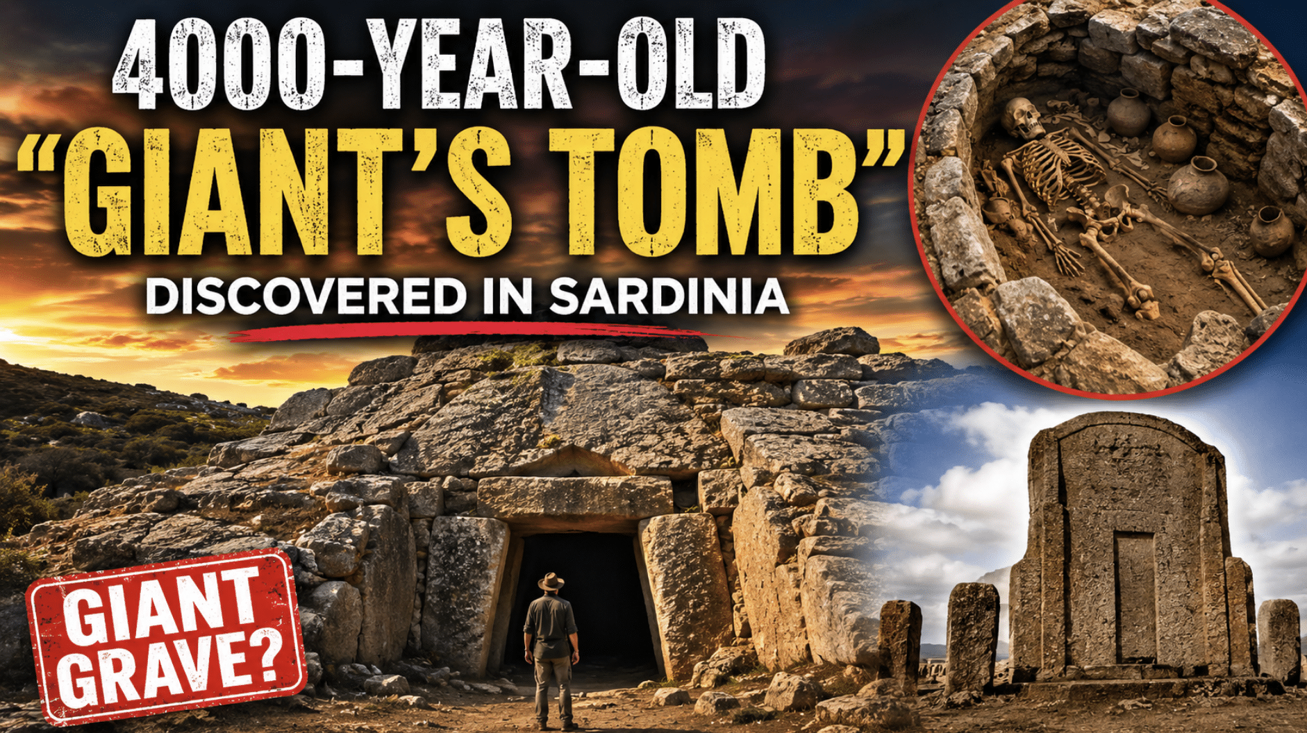 4000-Year-Old “Giant’s Tomb” Discovered in Sardinia