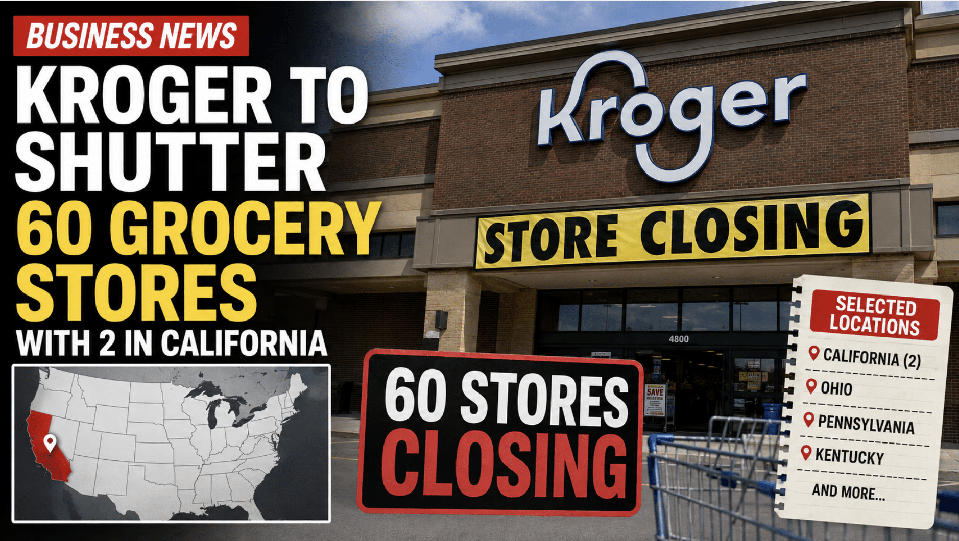 Major US grocery chain to close 60 ‘underperforming’ stores — with two in California