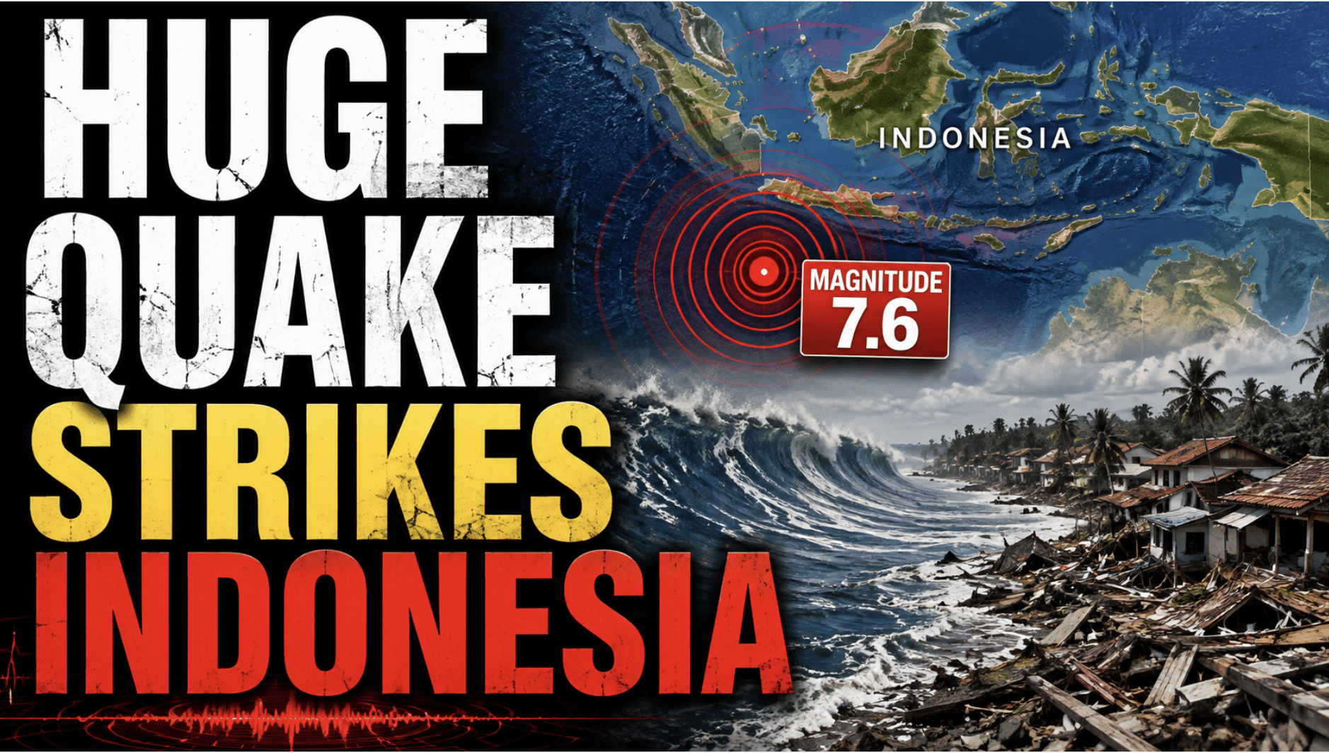 Powerful Magnitude 7.6 earthquake strikes off coast of Indonesia