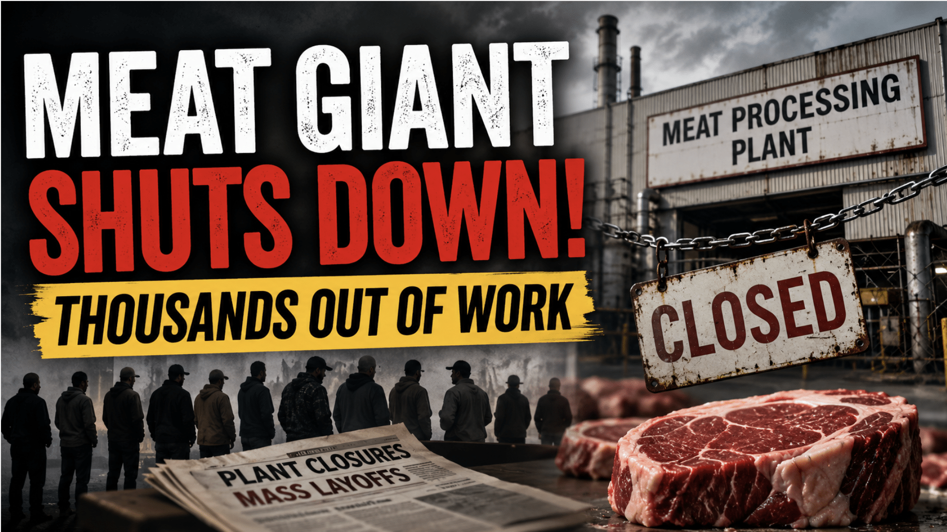 Major retail meat company closes plants, lays off over 3,200