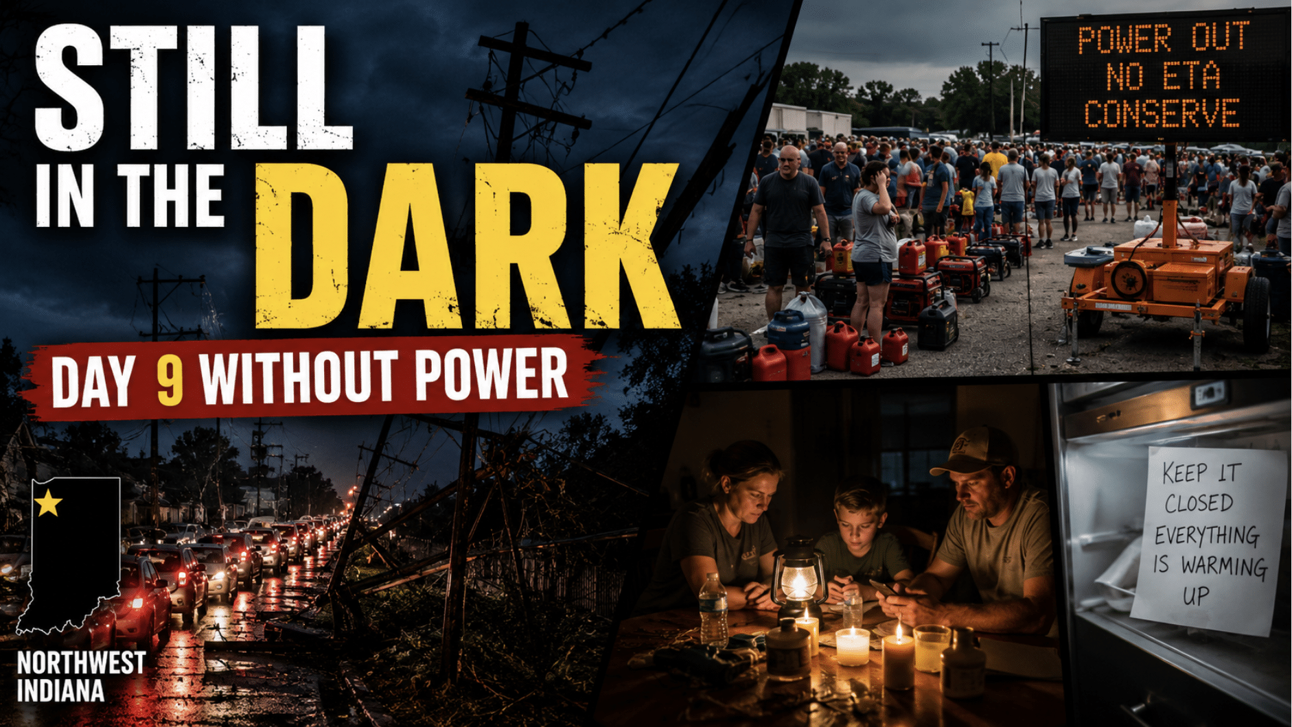Tens of thousands in northwest Indiana forced in survival mode as they endured a ninth day without power