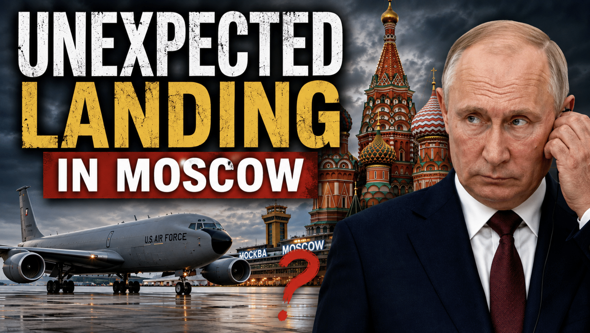 Mystery as US military plane lands at Moscow airport as Kremlin ‘has no information on aircraft’