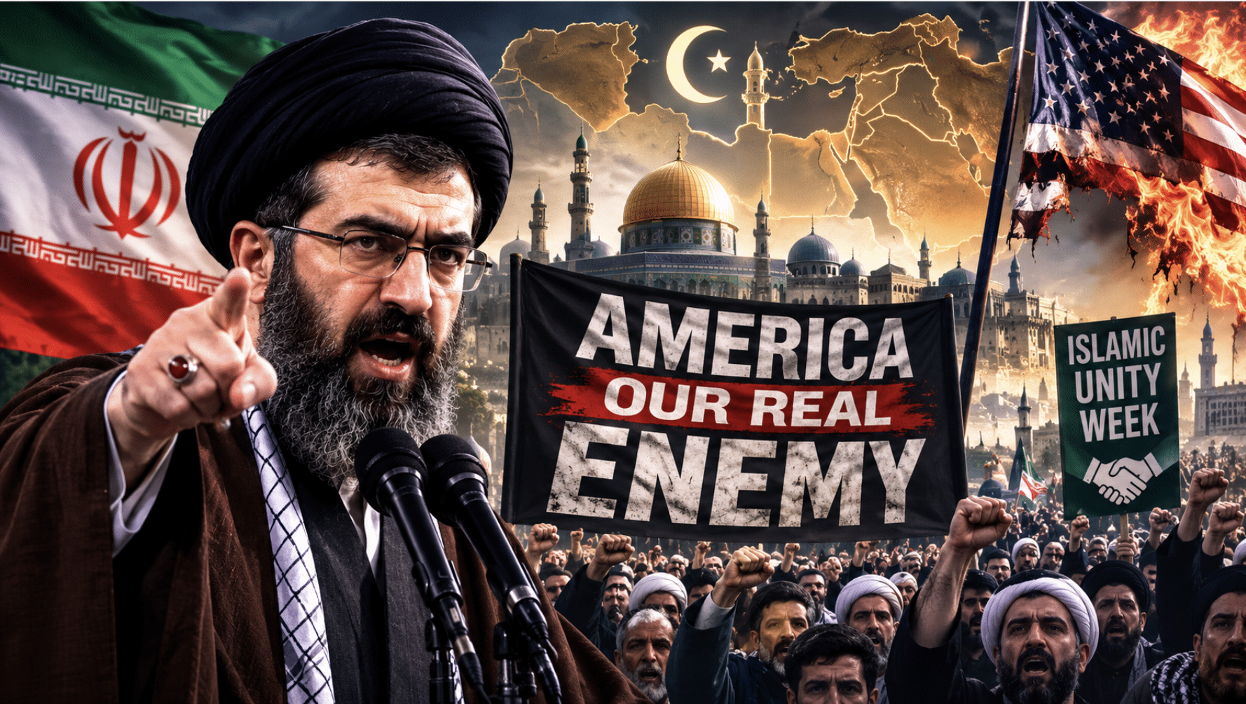 Iran calls for Muslim nations to confront the US and Israel