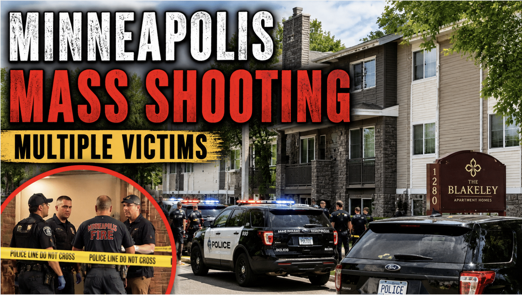 Shooter opens fire in Minneapolis apartment killing multiple civilians and injuring two police officers