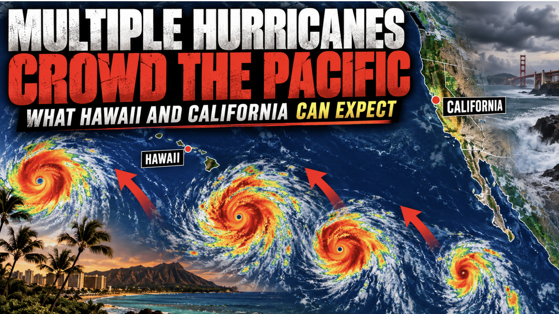 Multiple hurricanes are forming in the Pacific as El Niño ramps up