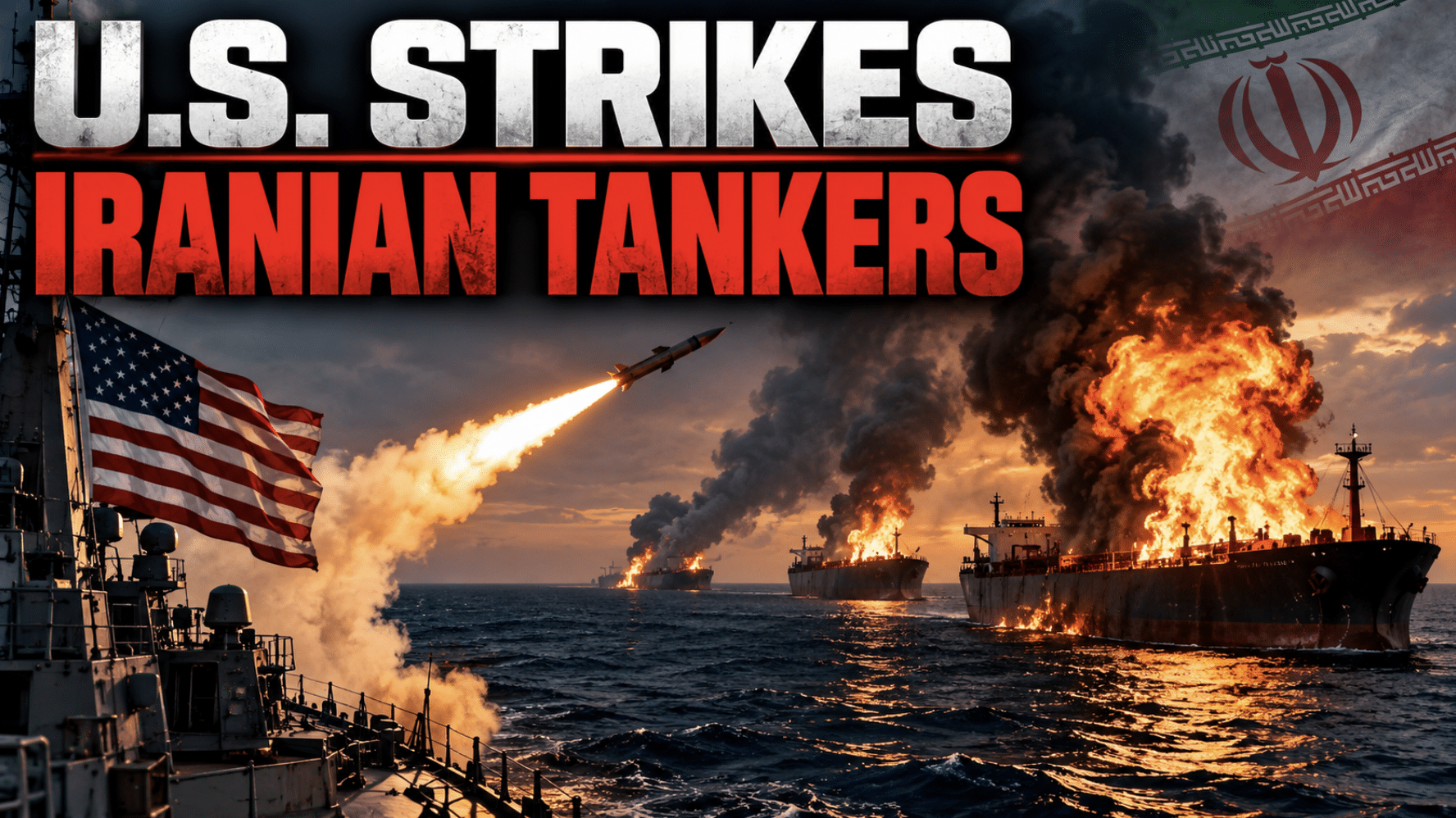 US military strikes three Iranian tankers in retaliation for missile attacks