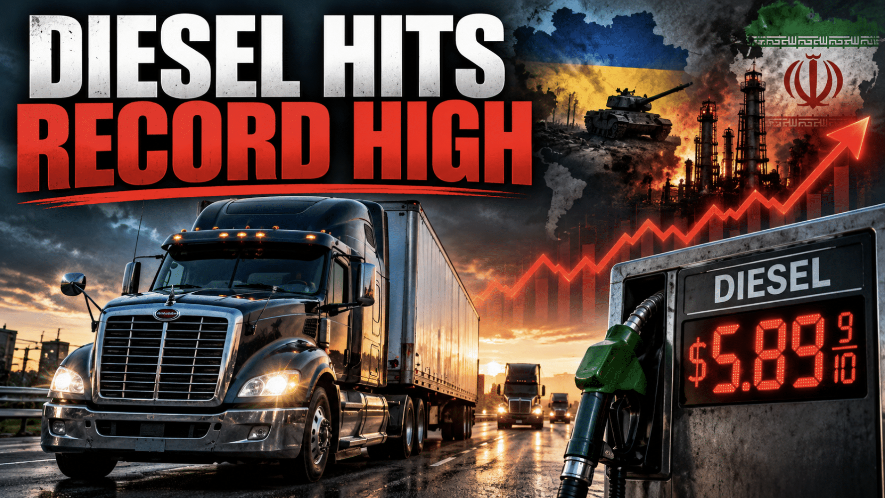 Energy Diesel hits record high as Ukraine and Iran wars knock out refineries, fueling inflation worries