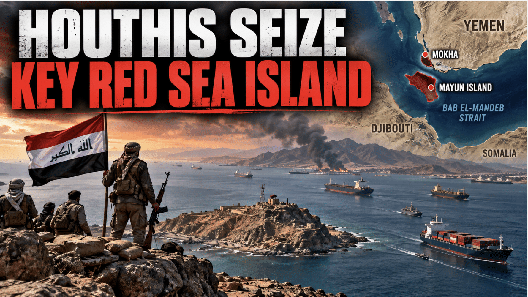 Yemen’s Iranian-backed Houthis seize an island in a key strait, opening a new front in the Iran war