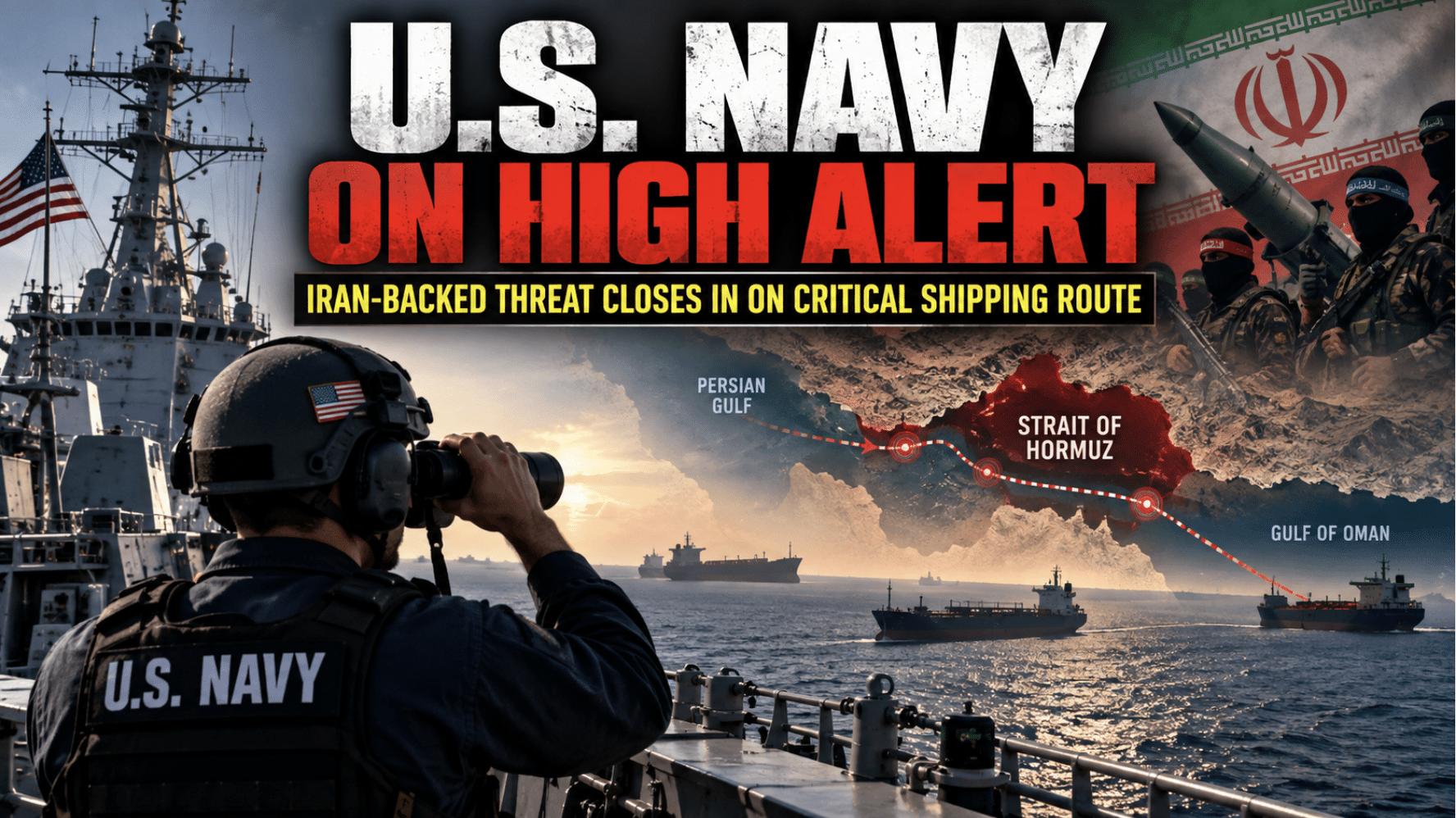 US Navy on high alert as Iran-backed threat closes in on critical shipping route