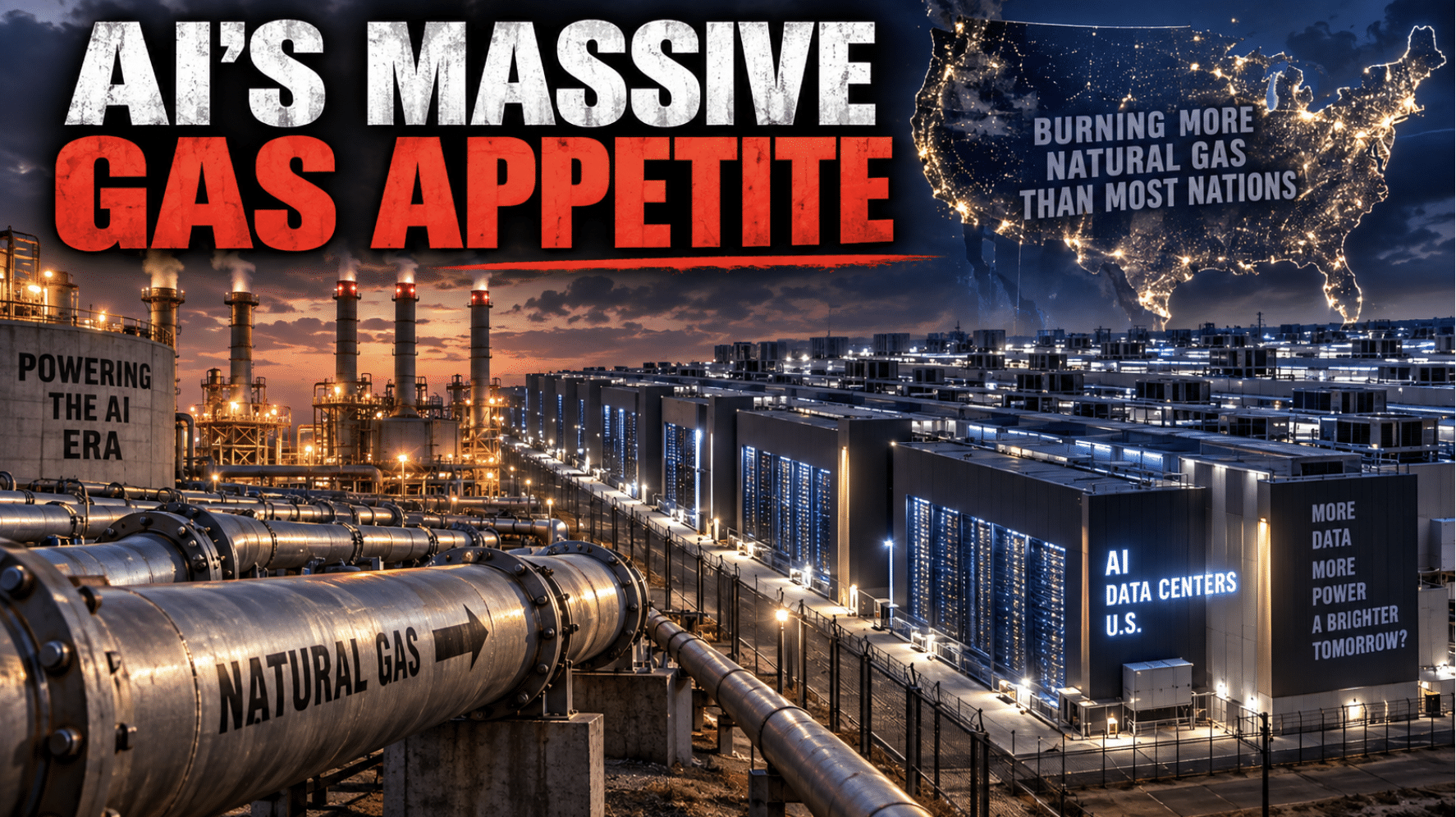 US Data Centers Set to Burn More Natural Gas Than Most Nations