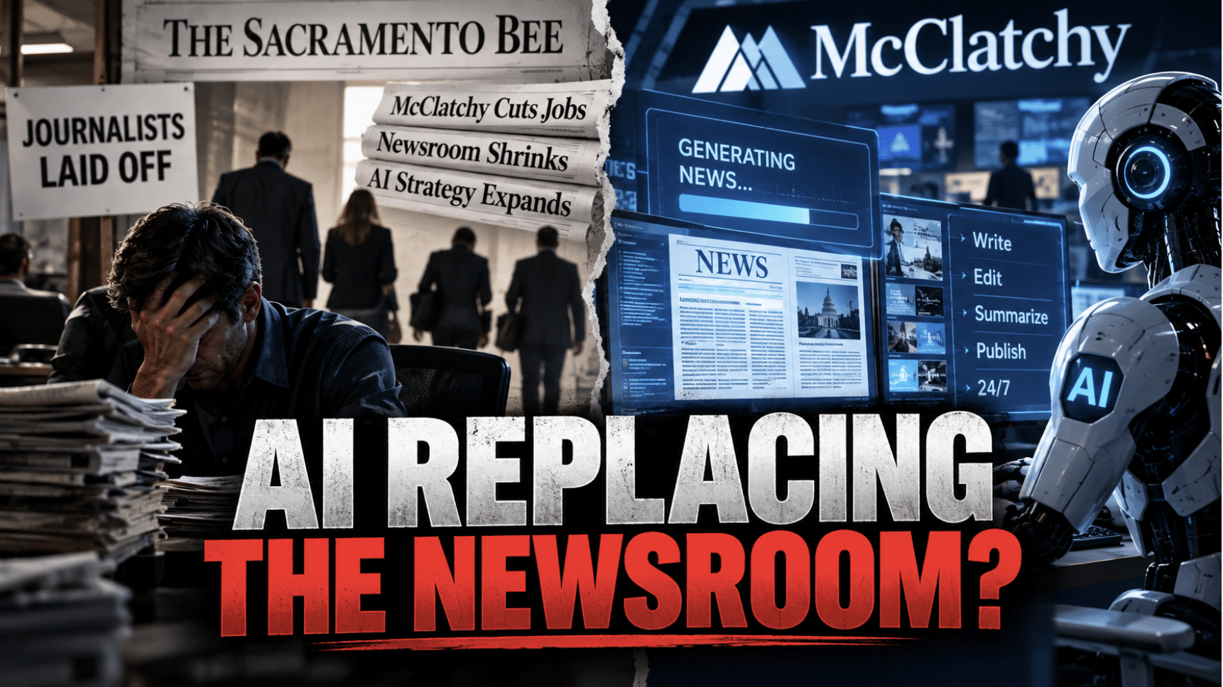 California newsroom replaces dozens of laid-off reporters with AI writers